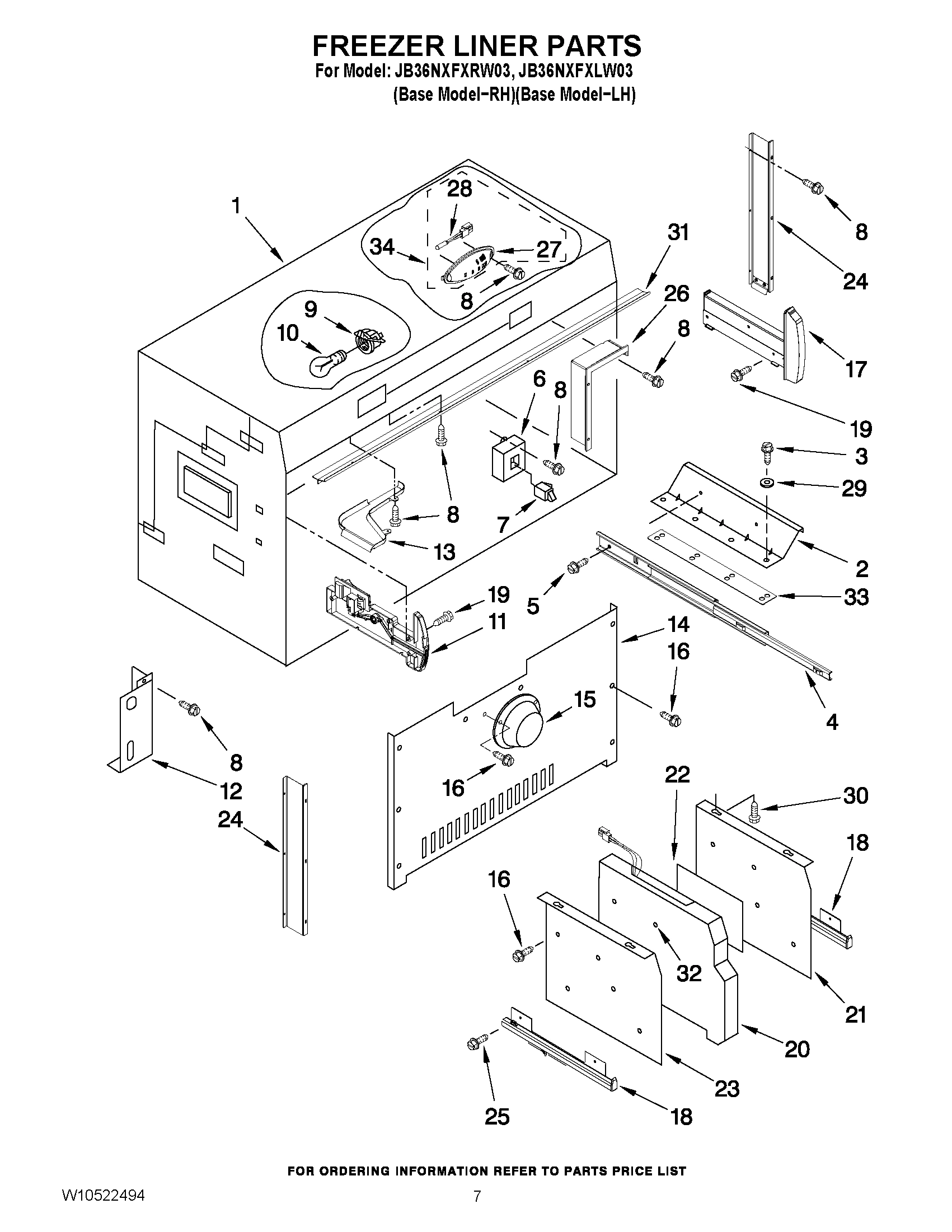 05 - FREEZER LINER PARTS