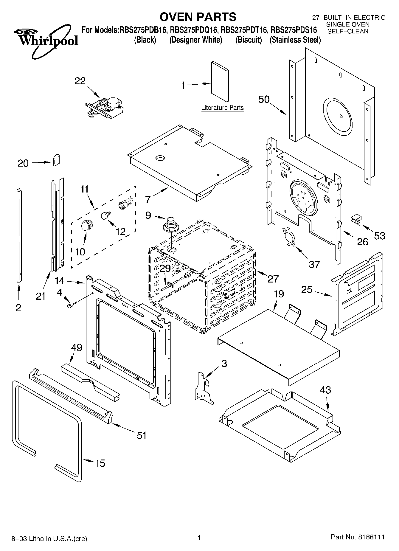 01 - OVEN PARTS