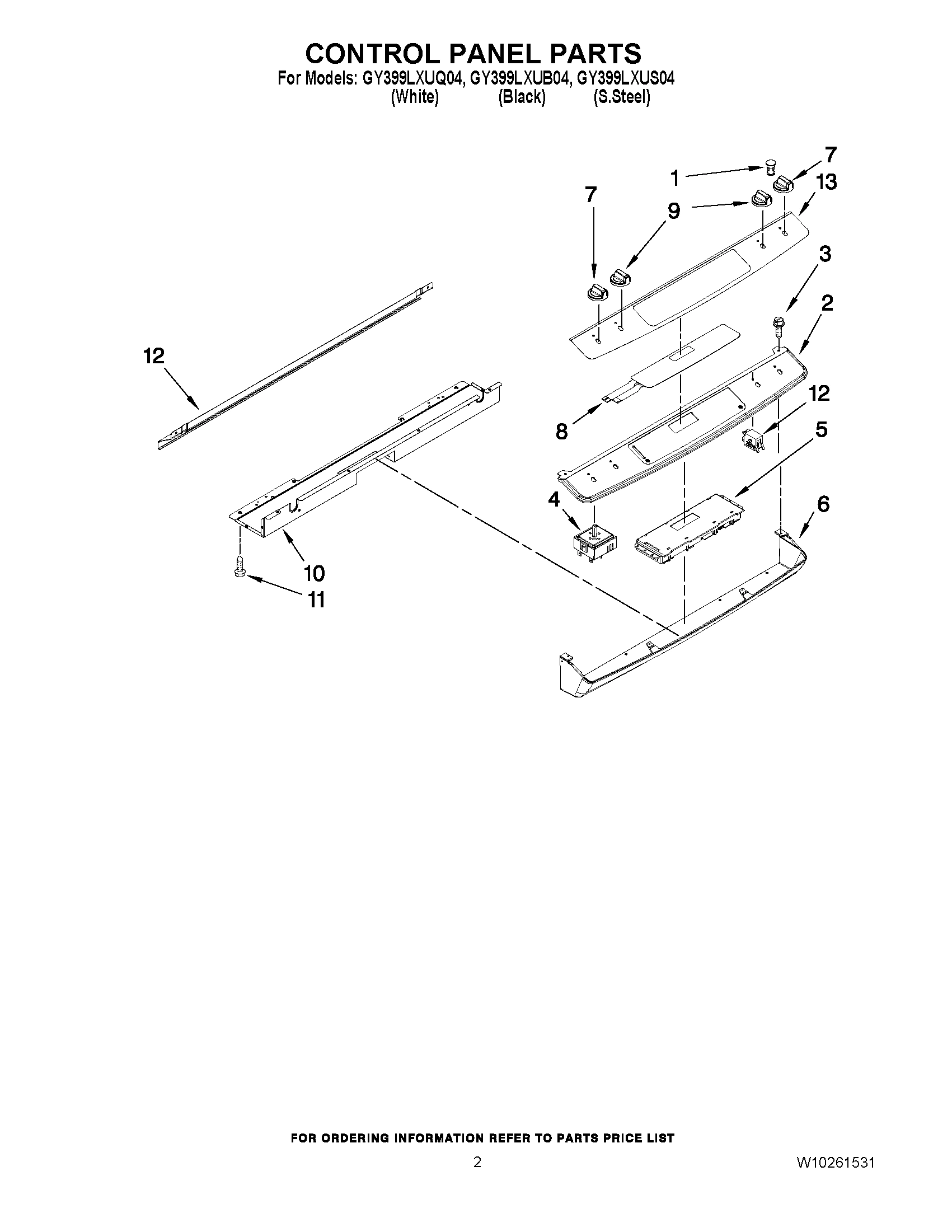 02 - CONTROL PANEL PARTS