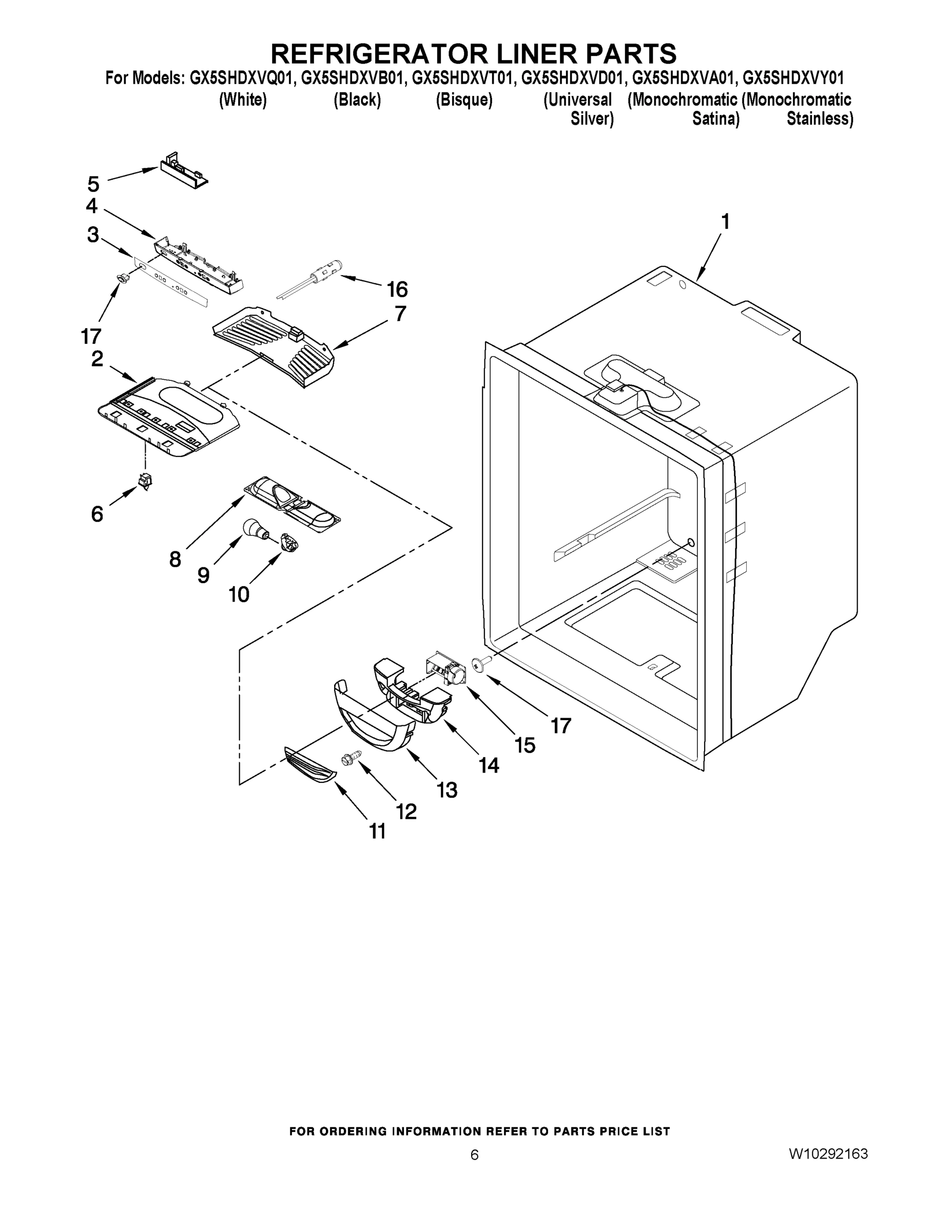 04 - REFRIGERATOR LINER PARTS