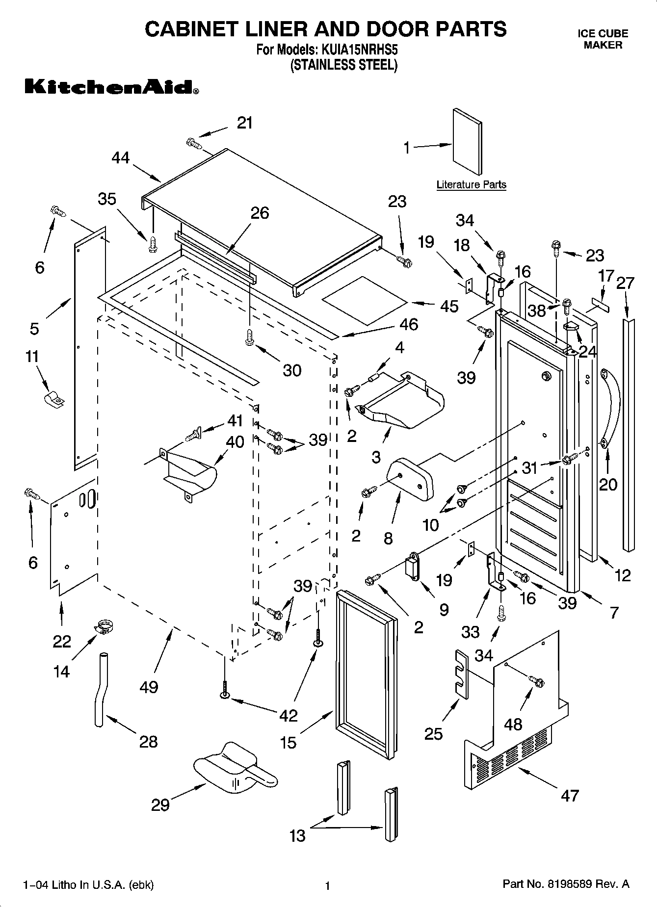 01 - CABINET LINER AND DOOR PARTS