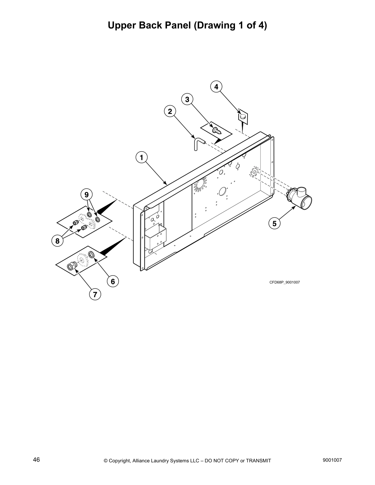 Upper Back Panel (Drawing 1 of 4)