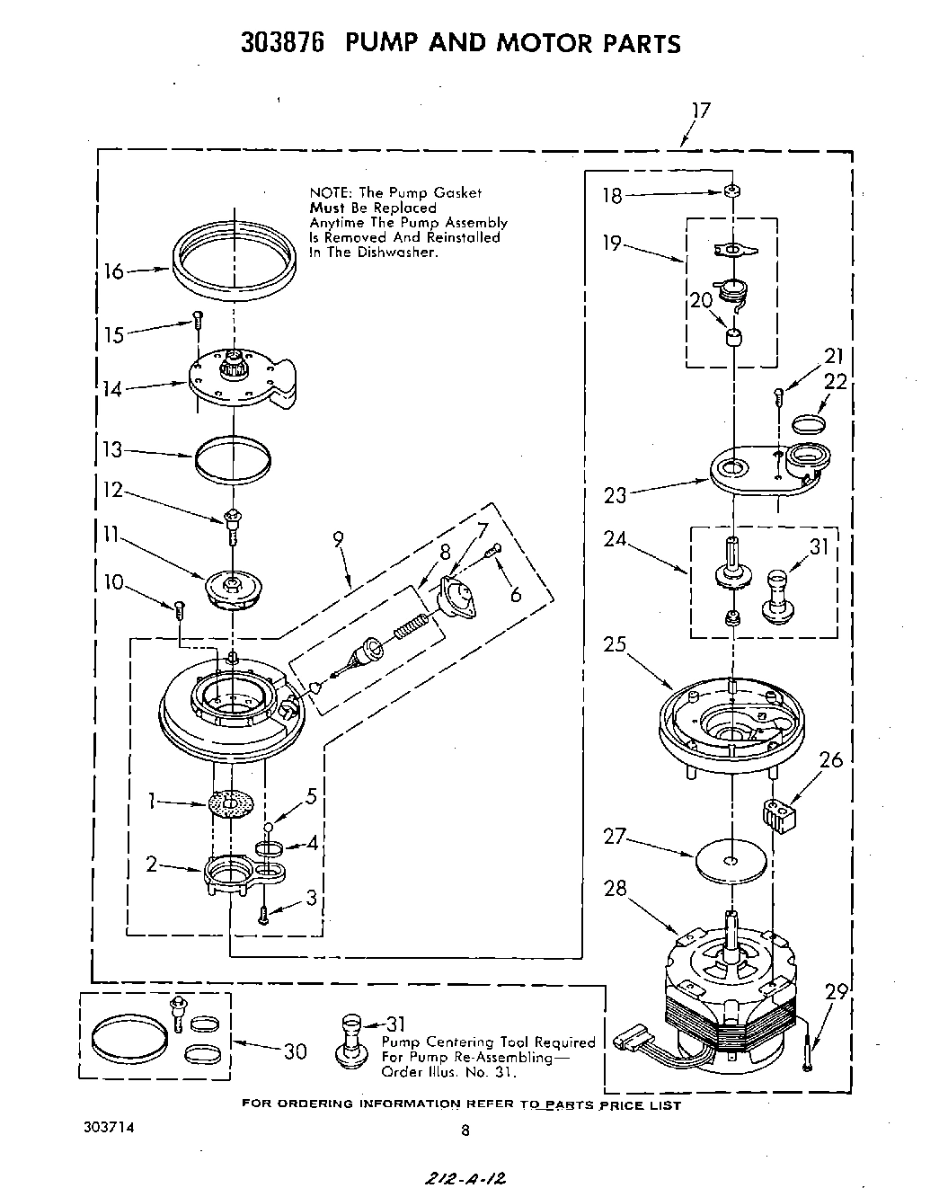 06 - 303876 PUMP AND MOTOR