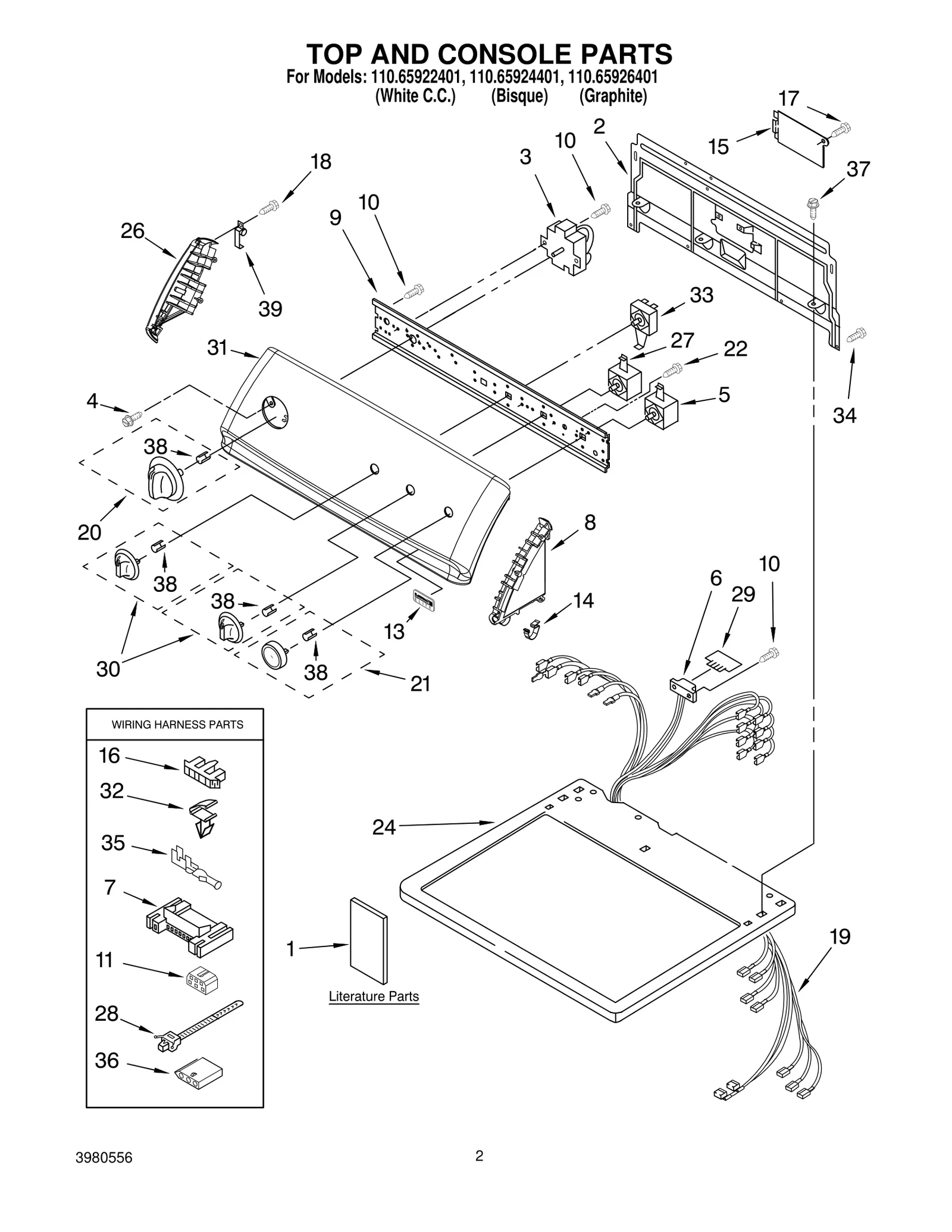 TOP AND CONSOLE PARTS