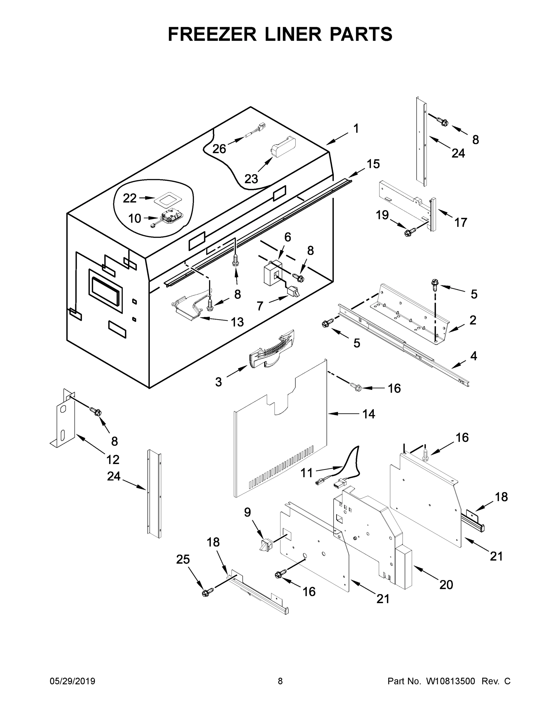05 - FREEZER LINER PARTS