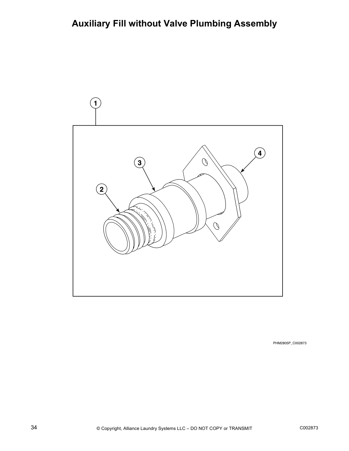 Auxiliary Fill without Valve Plumbing Assembly