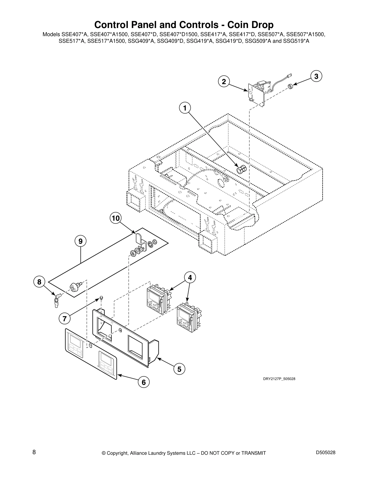 Control Panel and Controls - Coin Drop