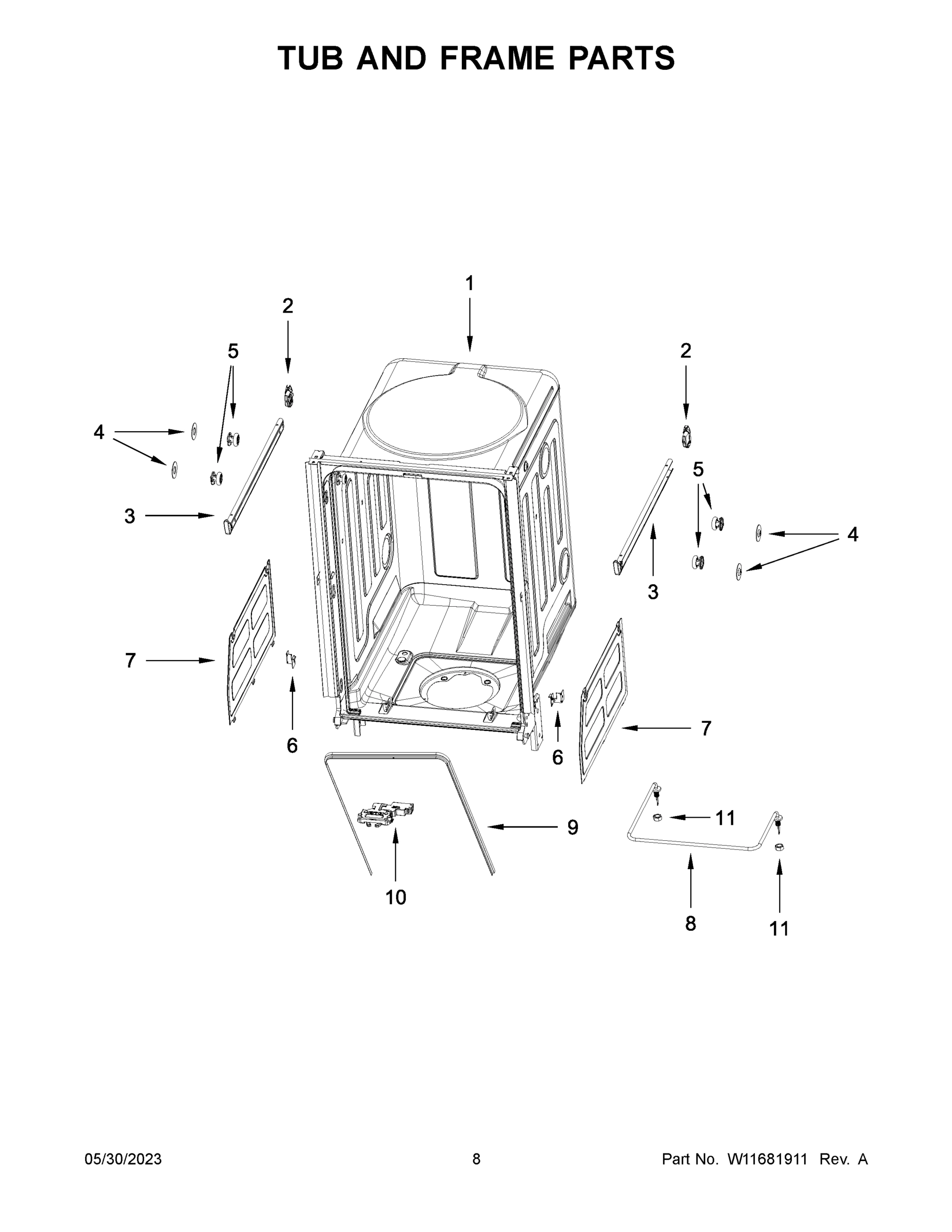 05 - TUB AND FRAME PARTS