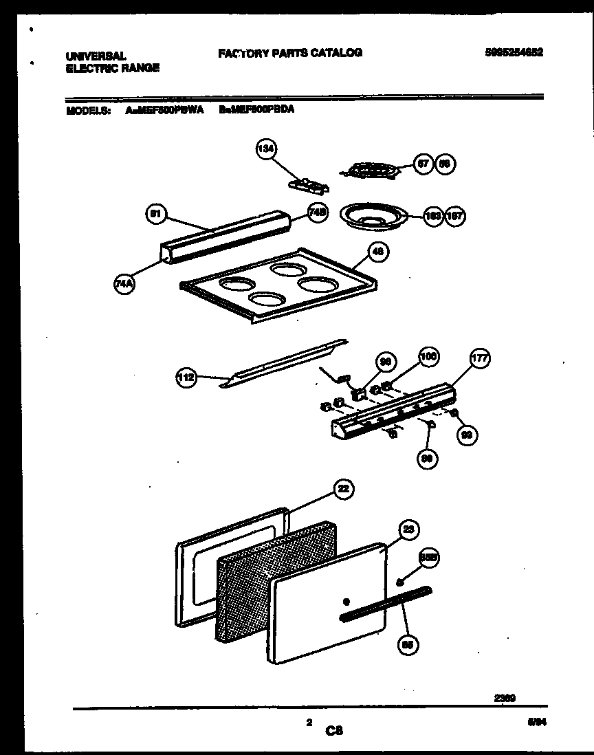 02 - BACKGUARD, COOKTOP AND DOOR PARTS