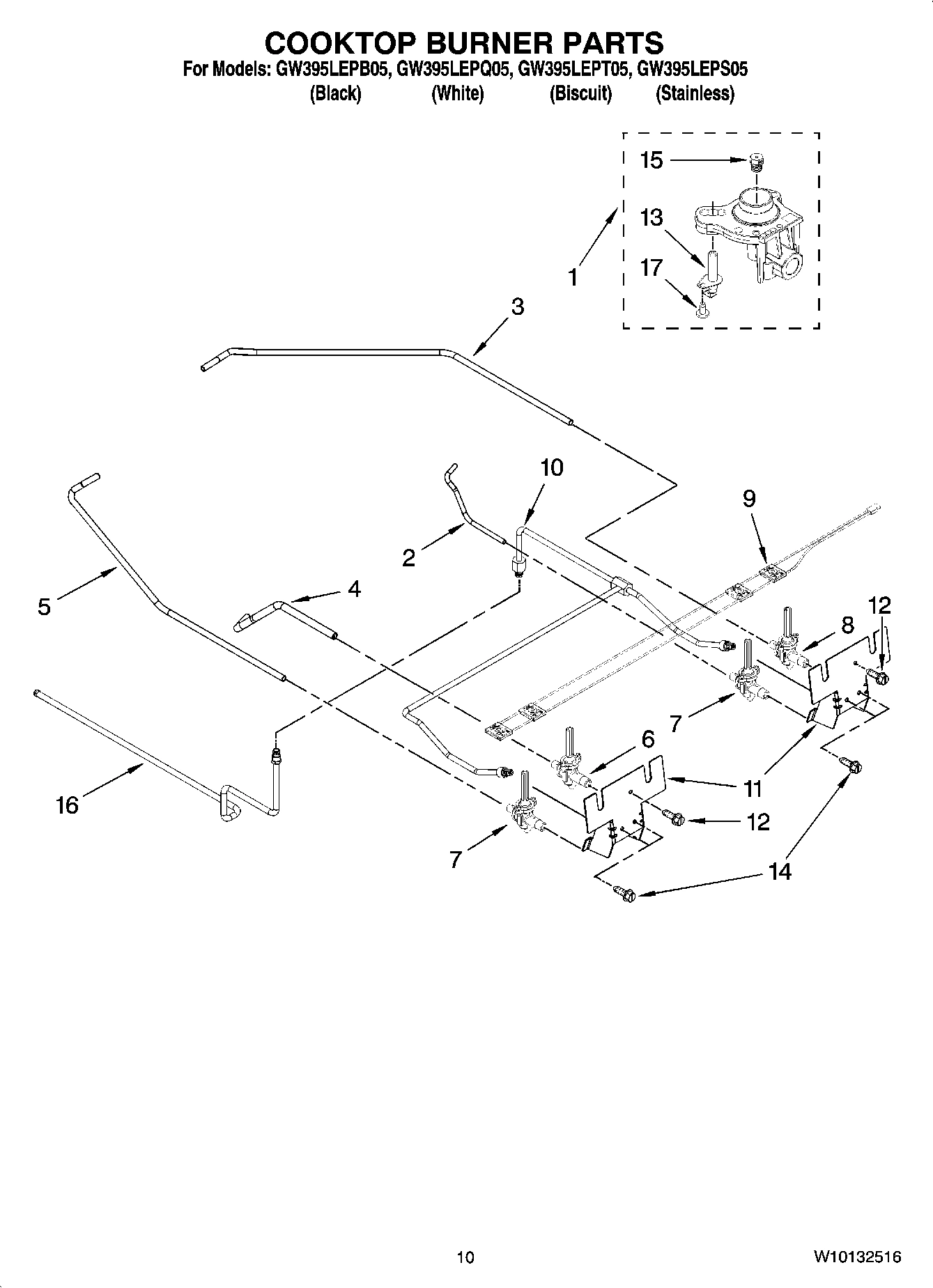 08 - COOKTOP BURNER PARTS, OPTIONAL PARTS