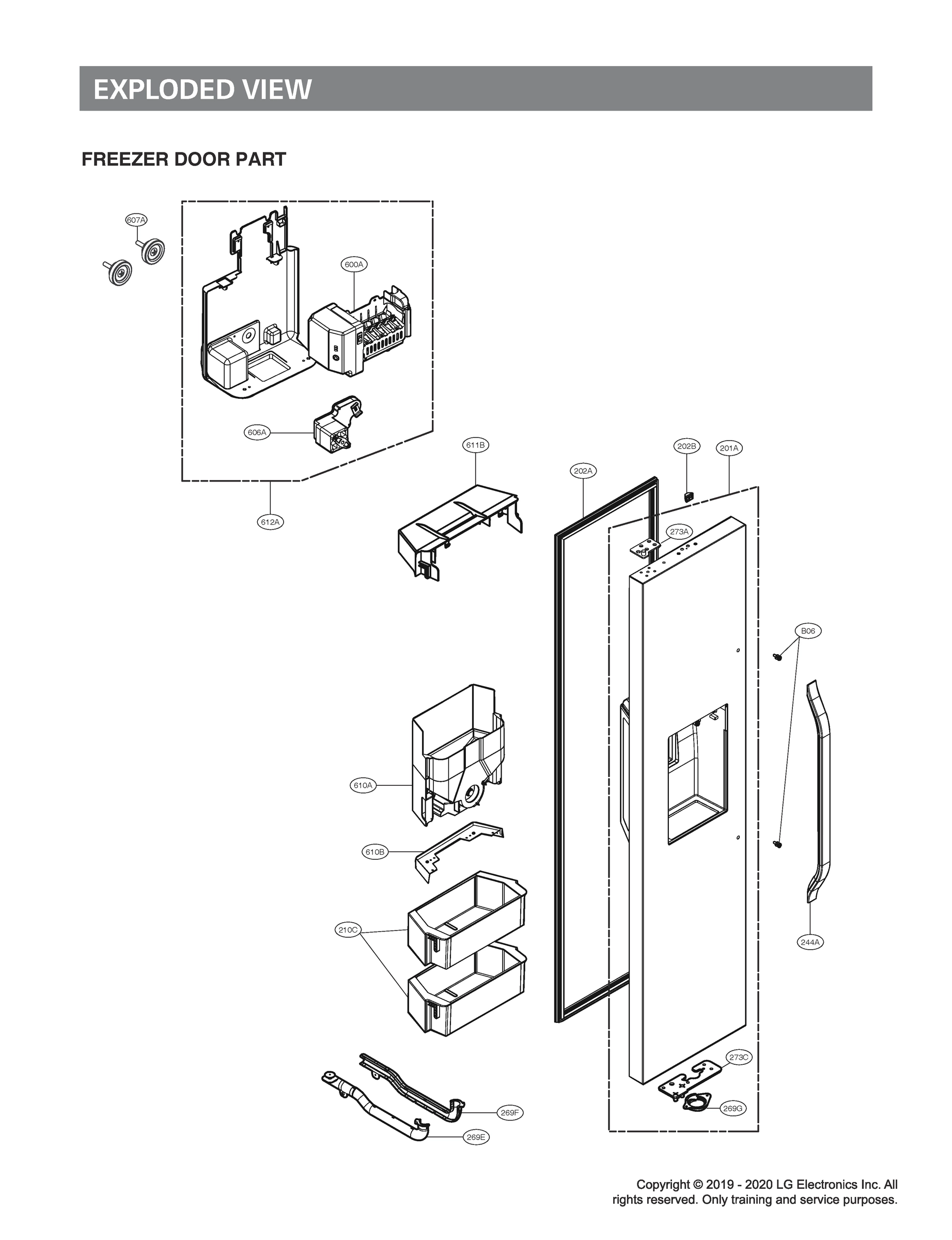 FREEZER DOOR PART