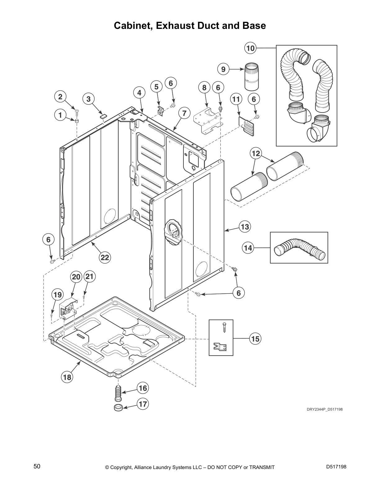 Cabinet, Exhaust Duct and Base
