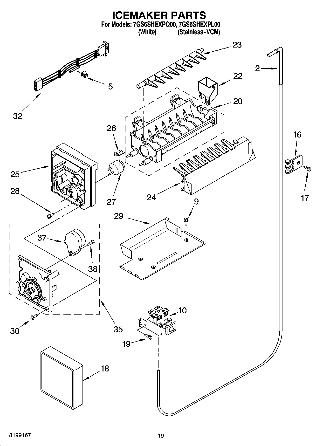 12 - ICEMAKER PARTS, OPTIONAL PARTS