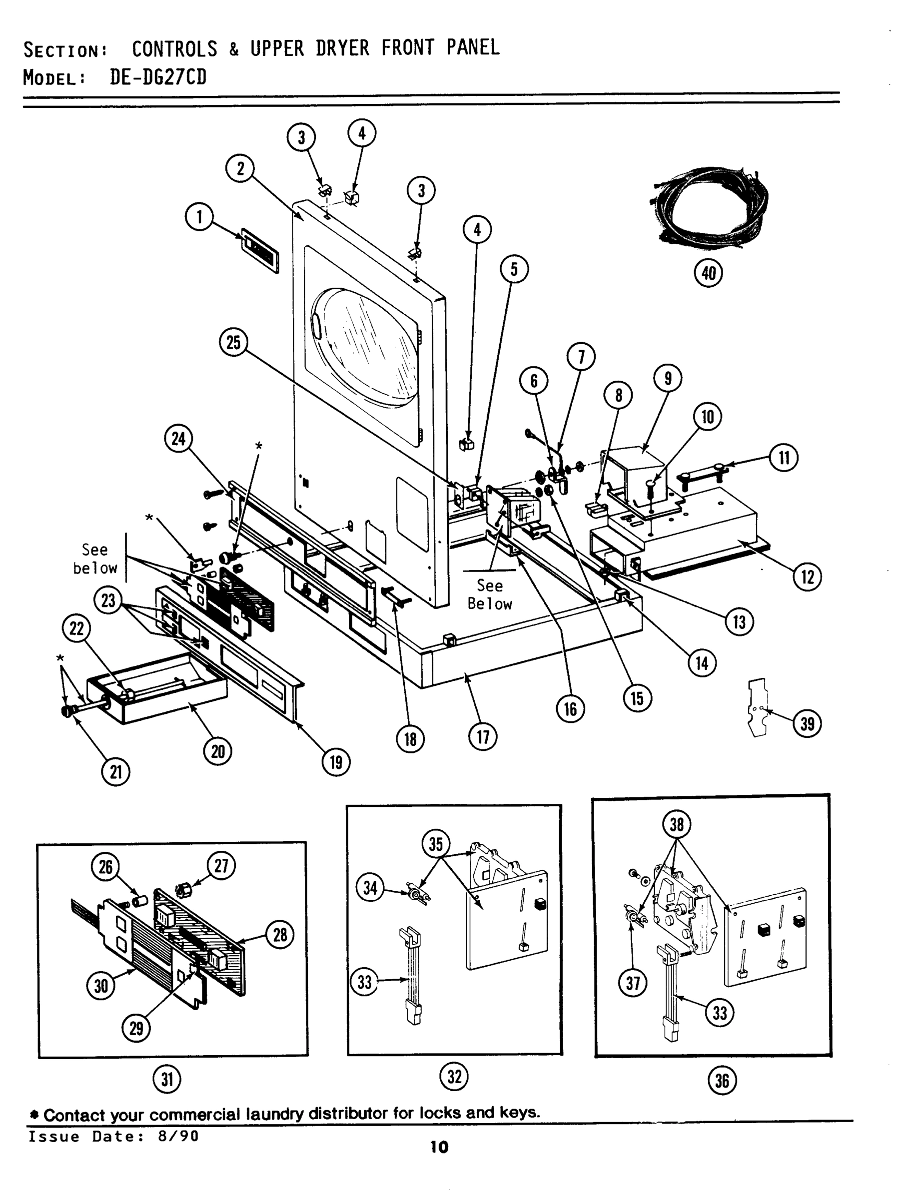 04 - CONTROLS & UPPER DRYER FRONT PANEL