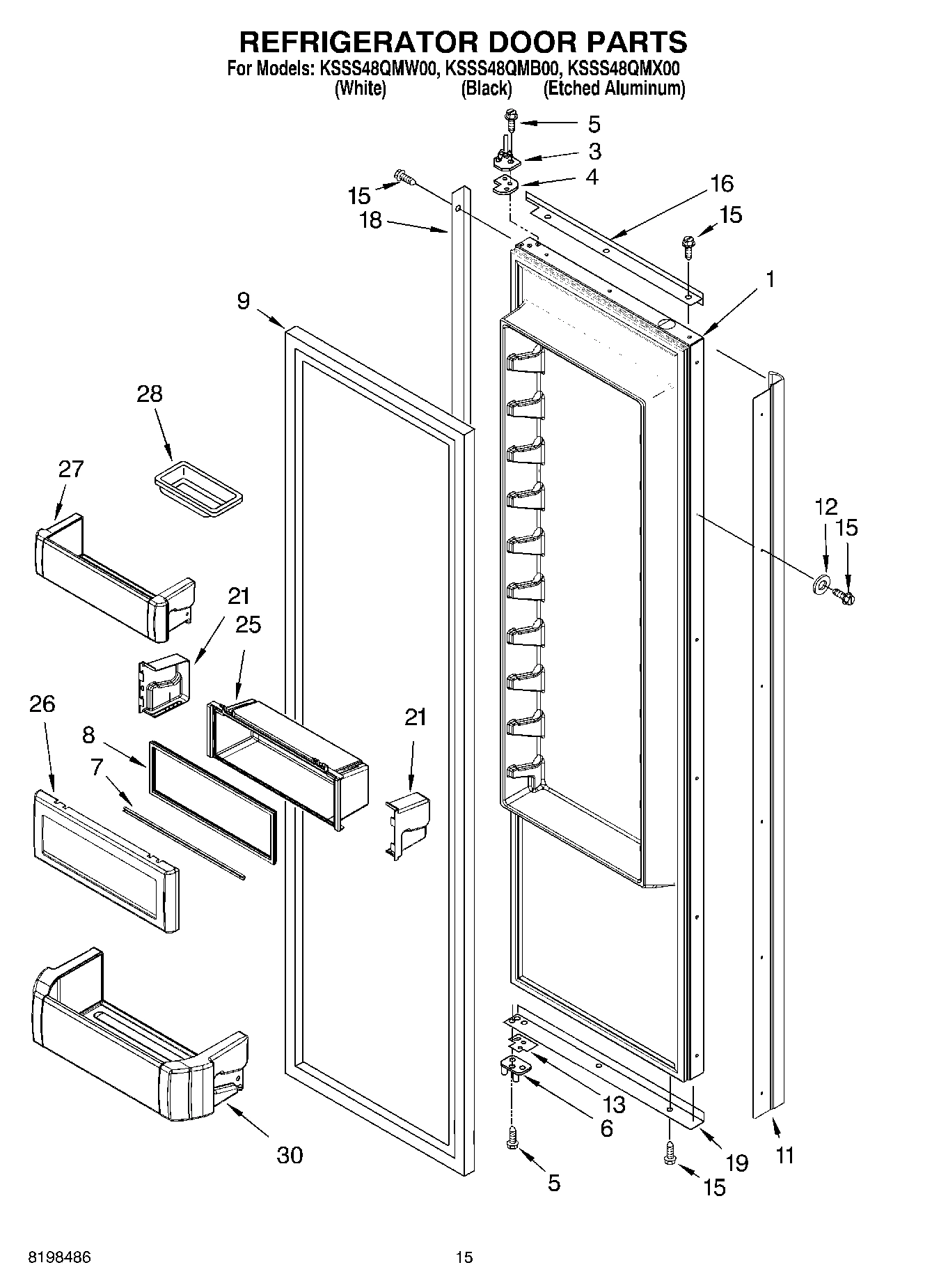 10 - REFRIGERATOR DOOR PARTS