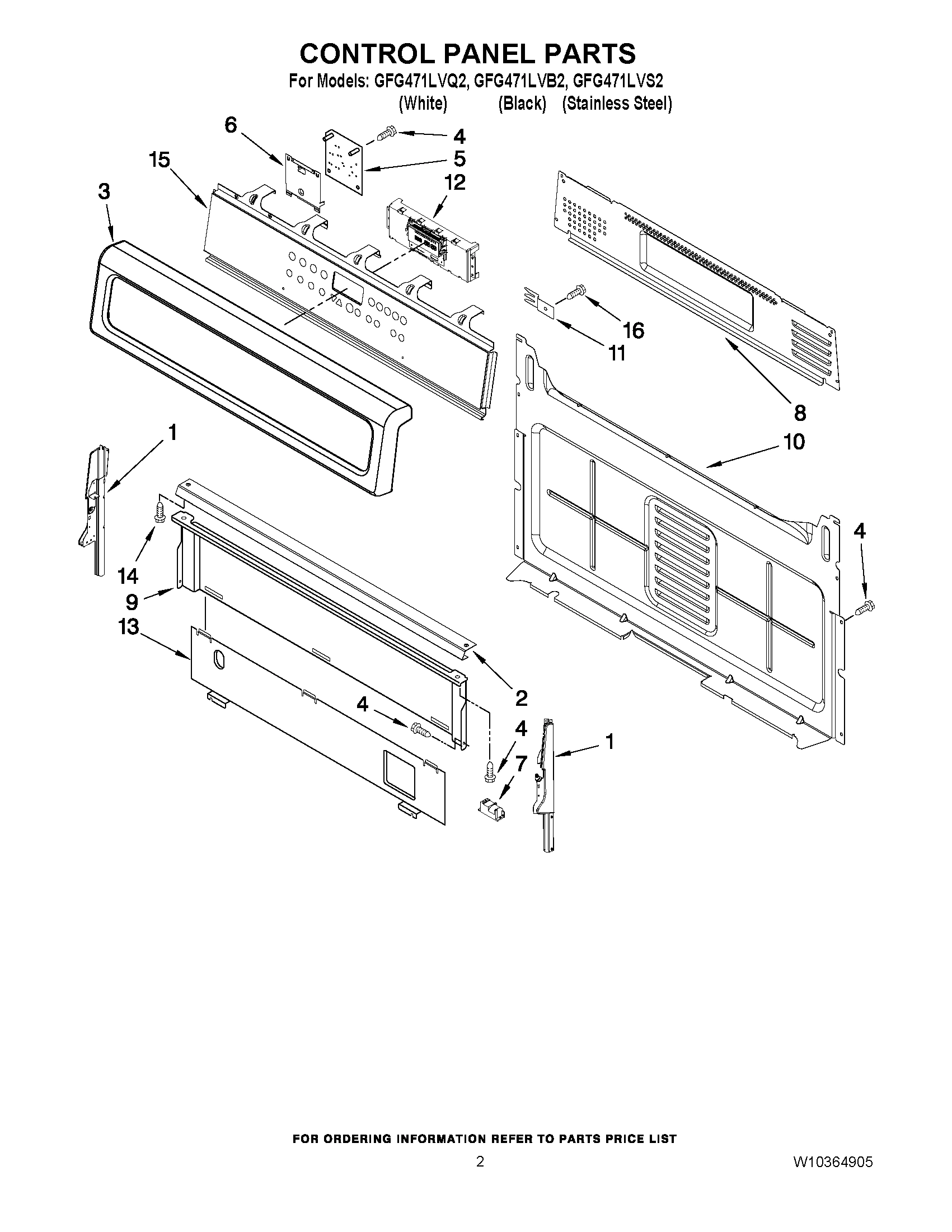 02 - CONTROL PANEL PARTS