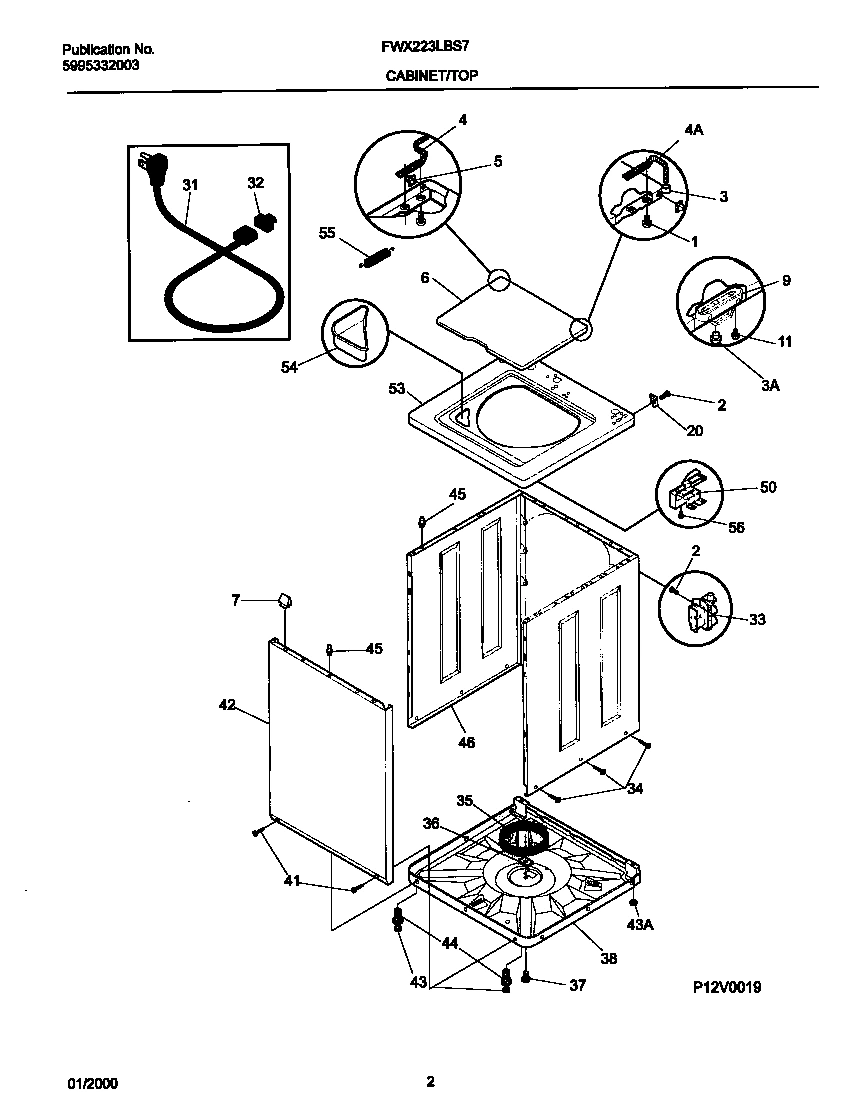 02 - P12V0019 WSHR CAB,TOP