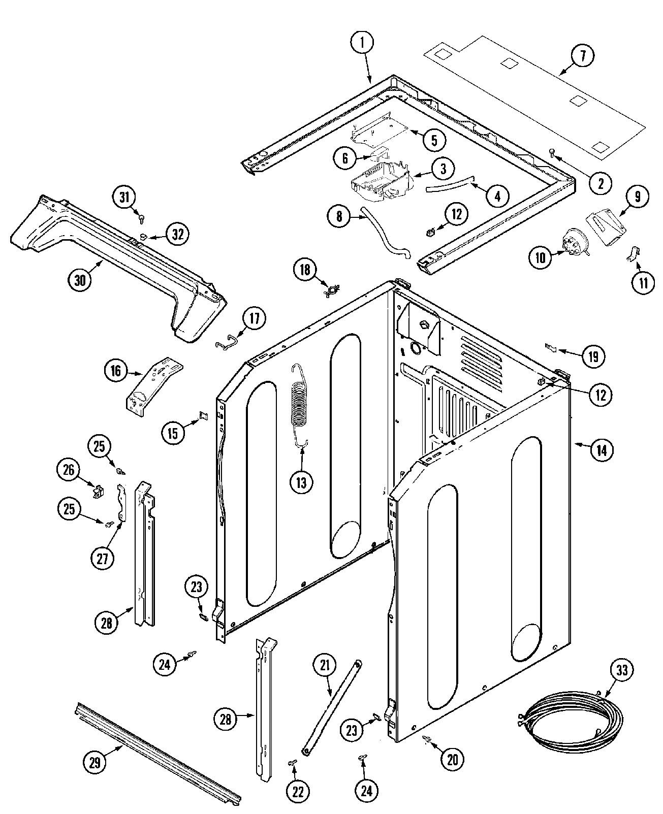 01 - CABINET-FRONT (WASHER)