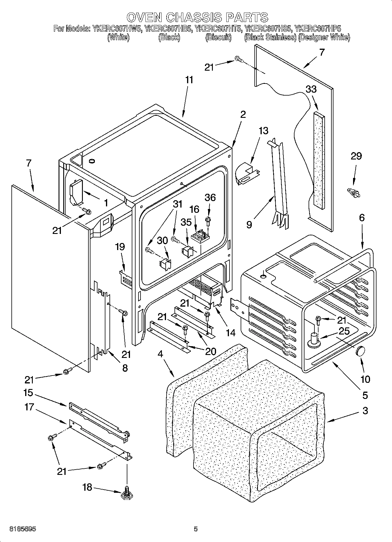 03 - OVEN CHASSIS PARTS