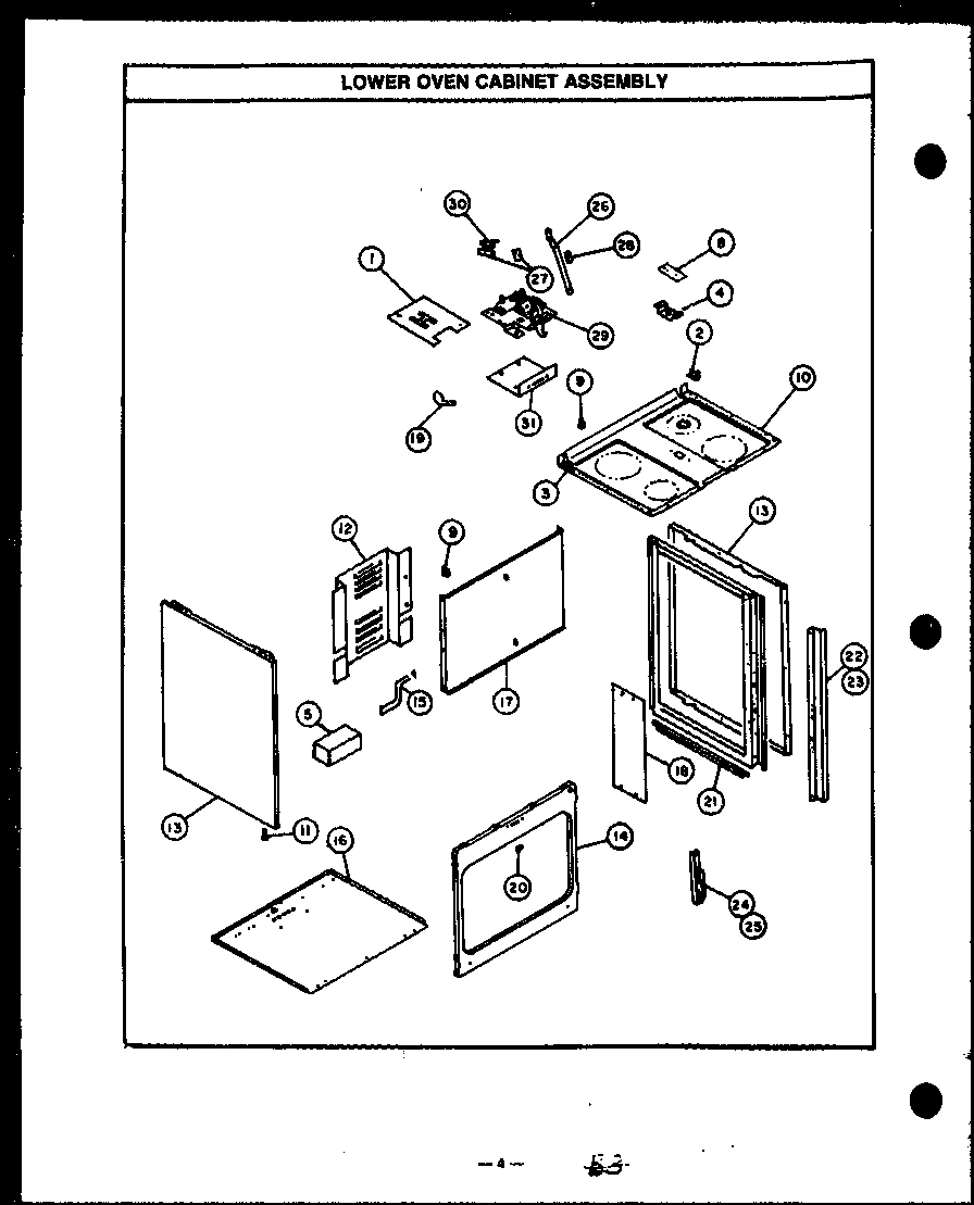 03 - LOWER OVEN CABINET ASSY