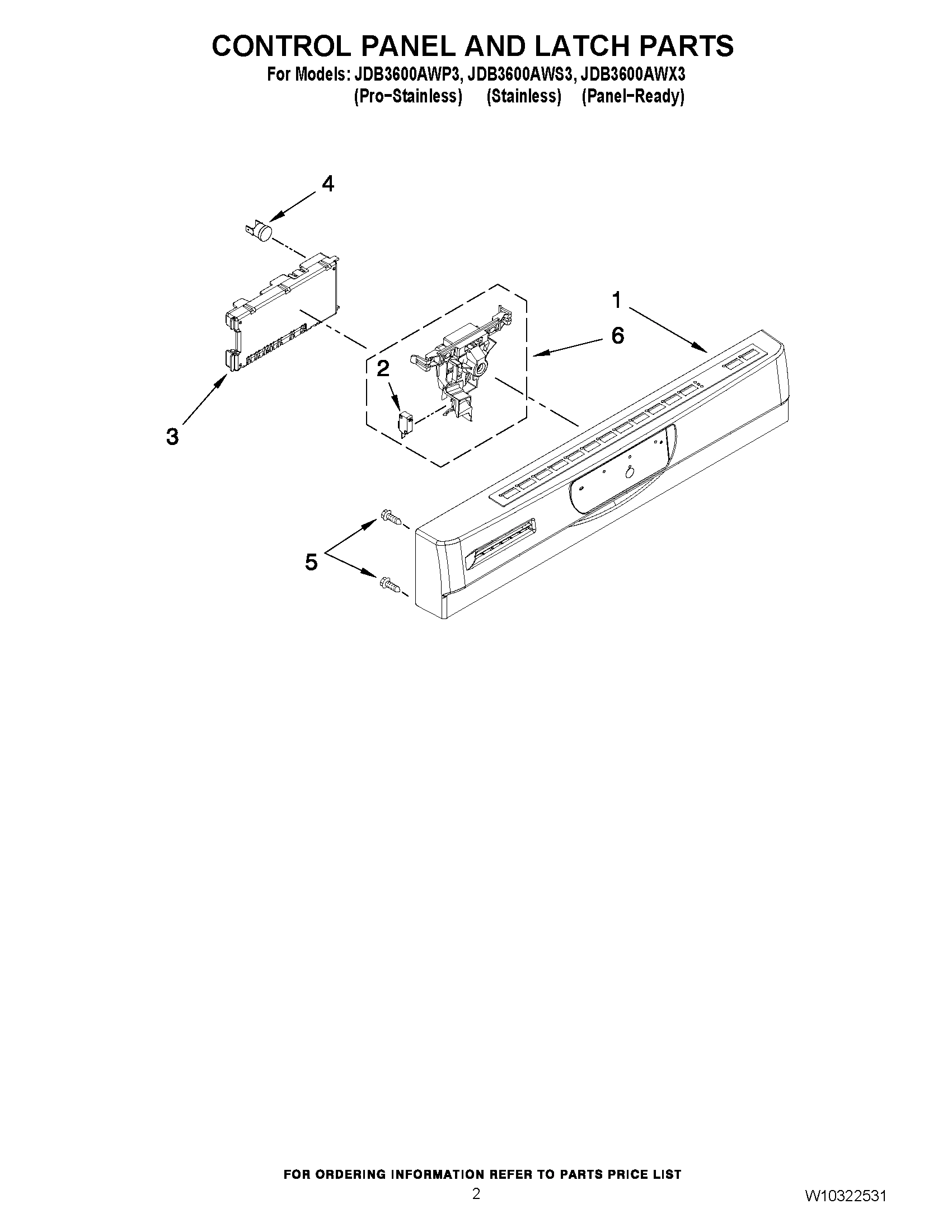 02 - CONTROL PANEL AND LATCH PARTS