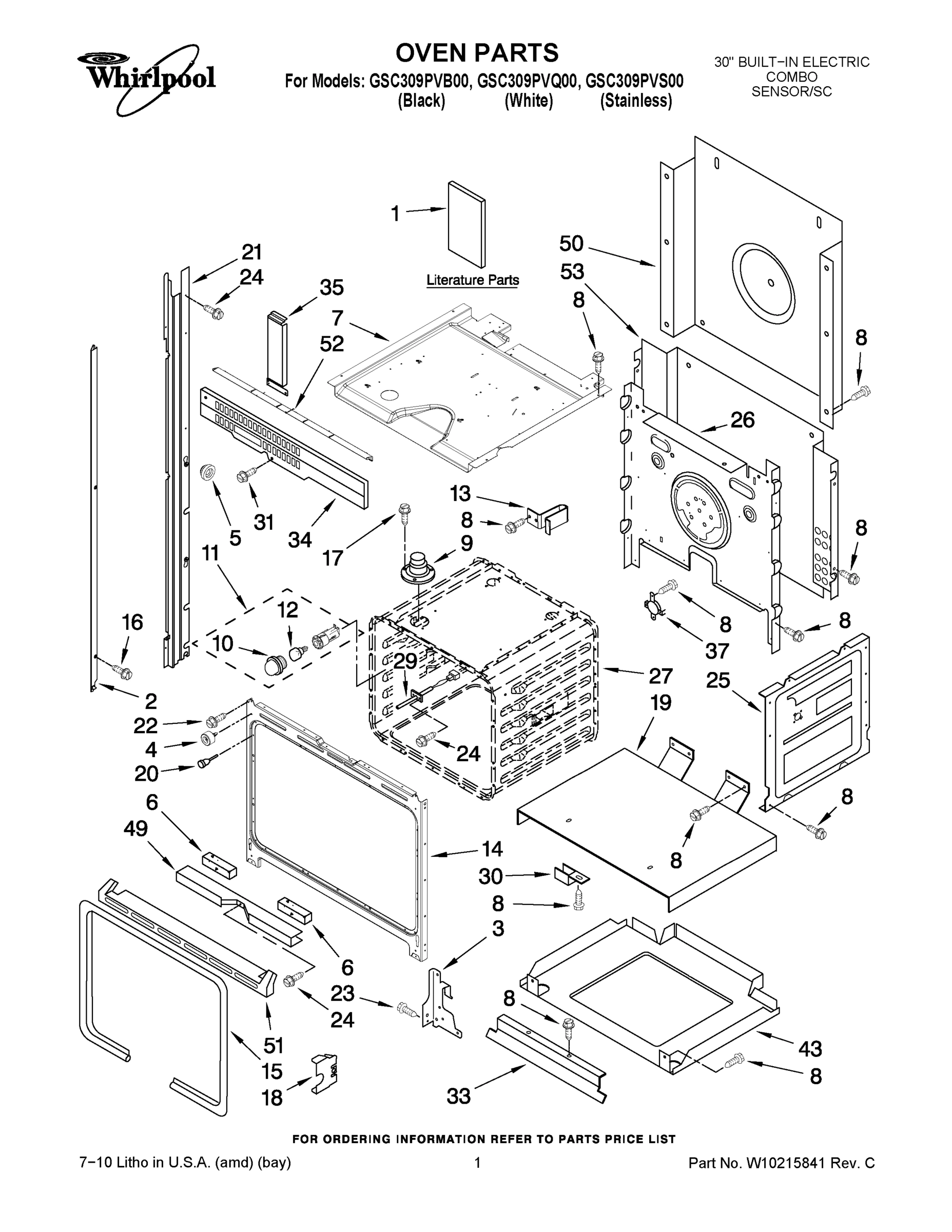 01 - OVEN PARTS