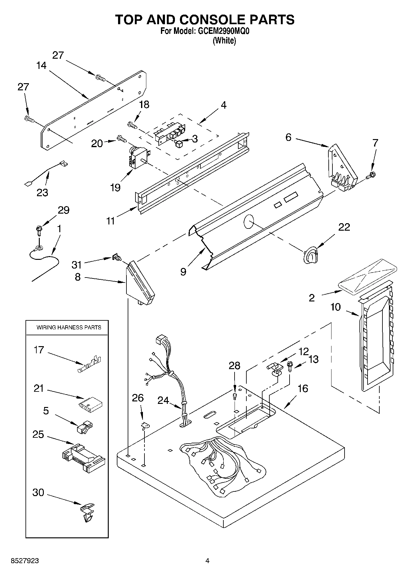 02 - TOP AND CONSOLE PARTS