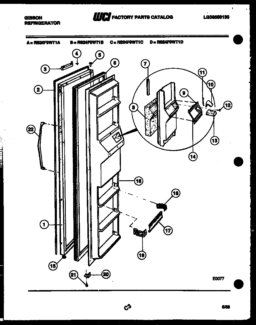 02 - FREEZER DOOR PARTS