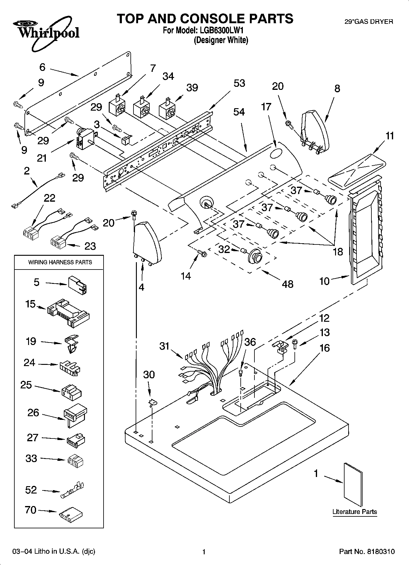 01 - TOP AND CONSOLE PARTS