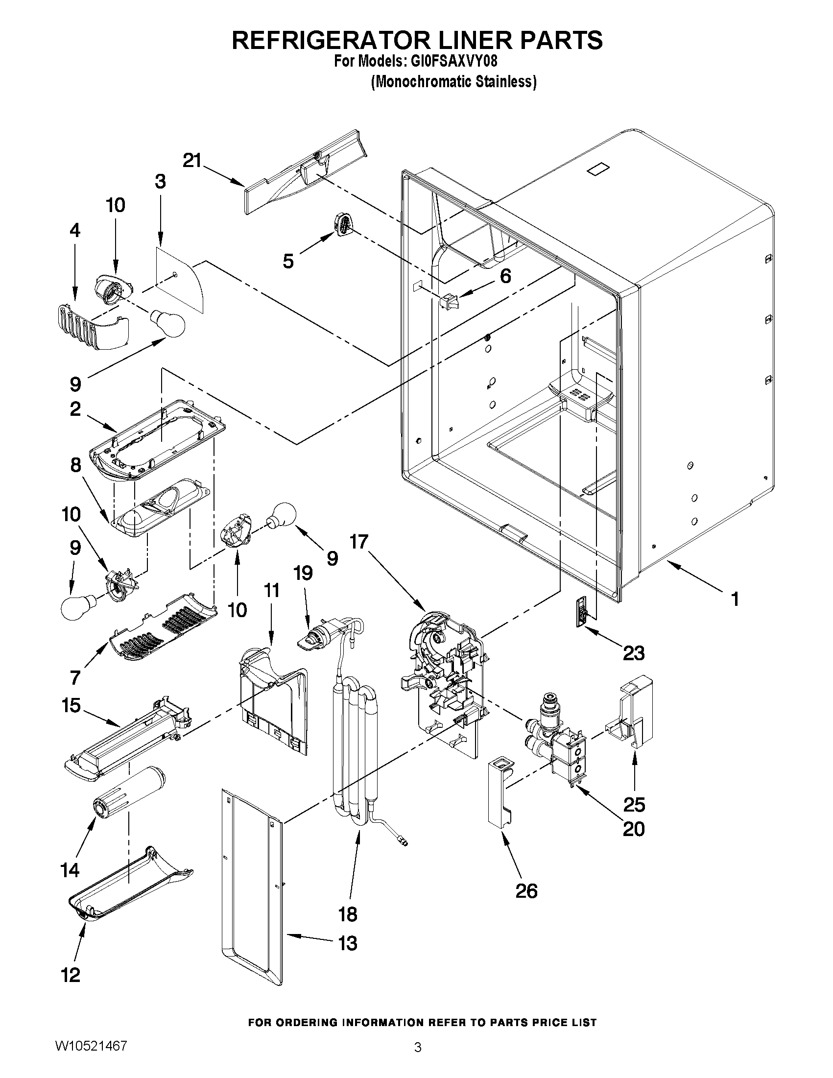 02 - REFRIGERATOR LINER PARTS
