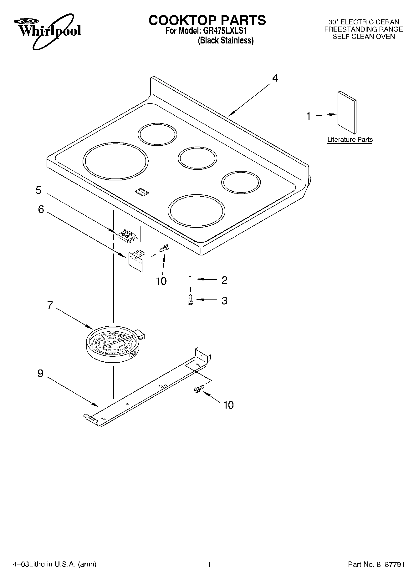 01 - COOKTOP PARTS