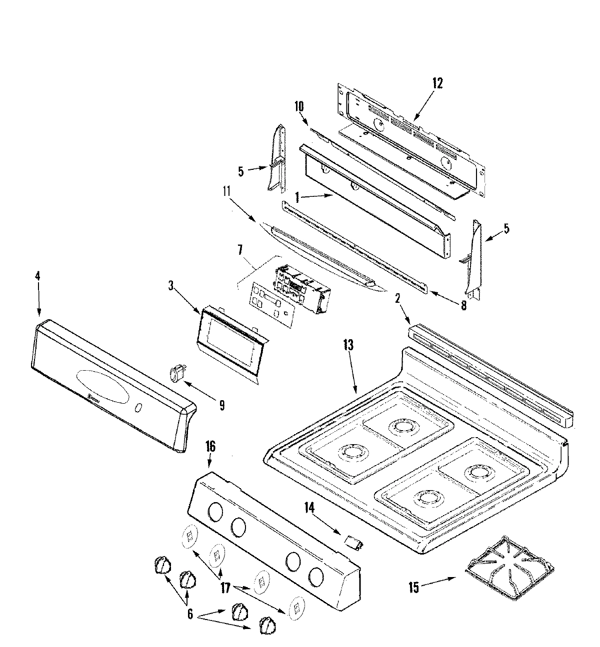 02 - CONTROL PANEL/TOP ASSEMBLY