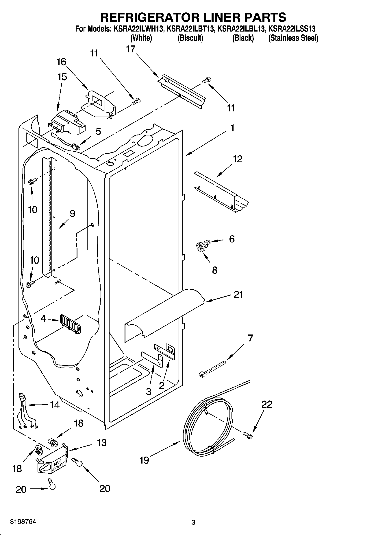 02 - REFRIGERATOR LINER PARTS