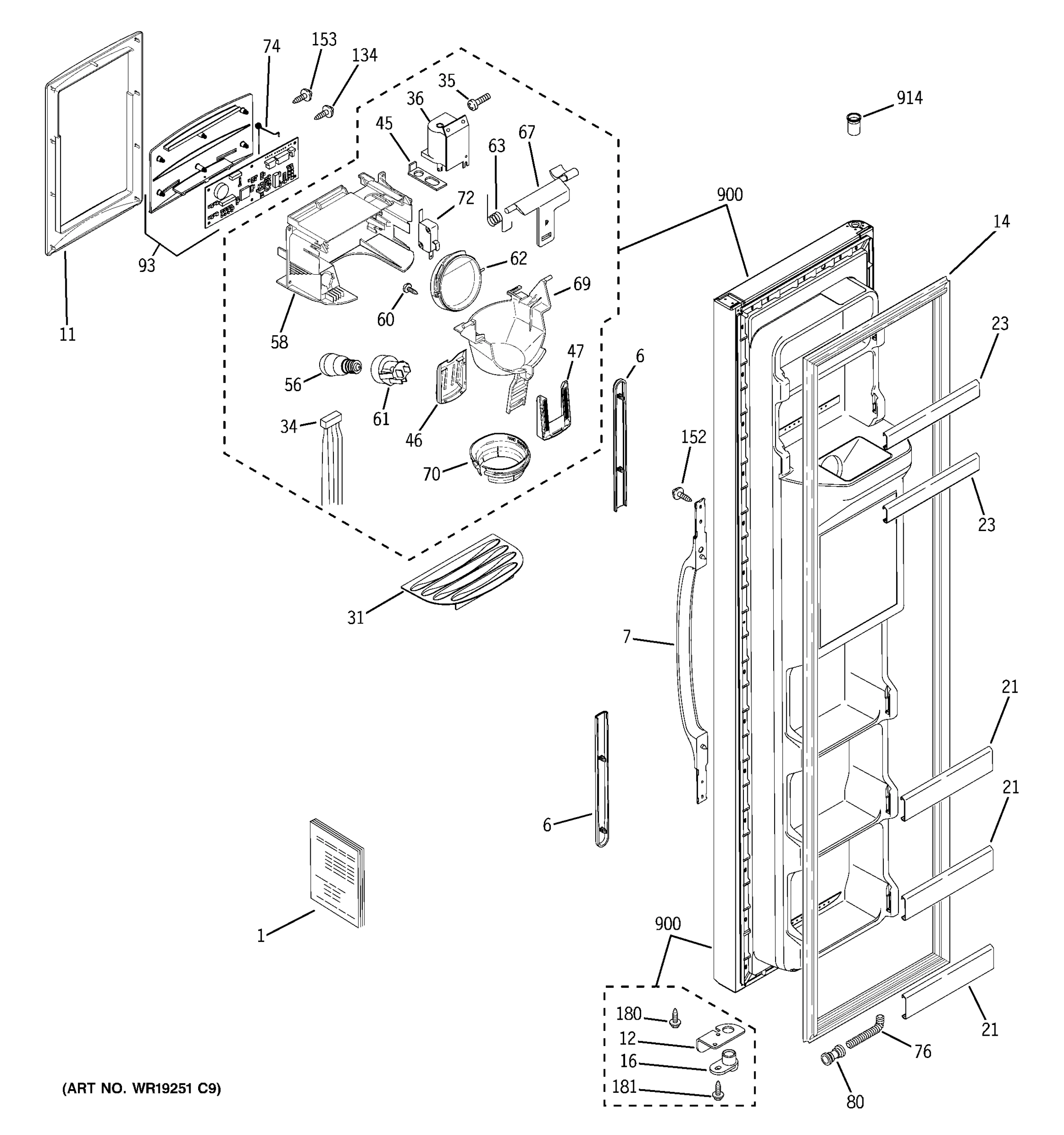 FREEZER DOOR