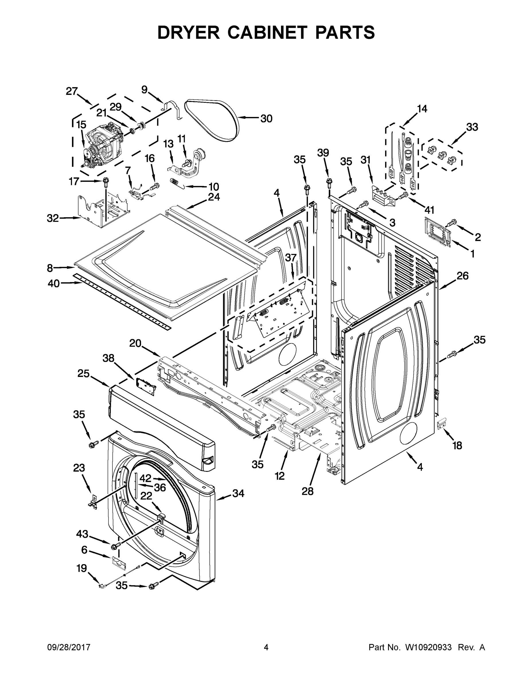 03 - DRYER CABINET PARTS
