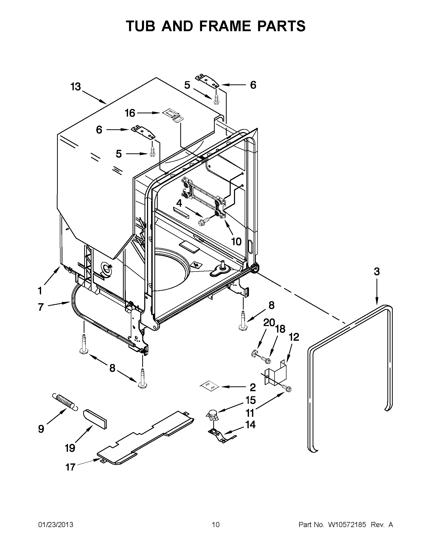05 - TUB AND FRAME PARTS