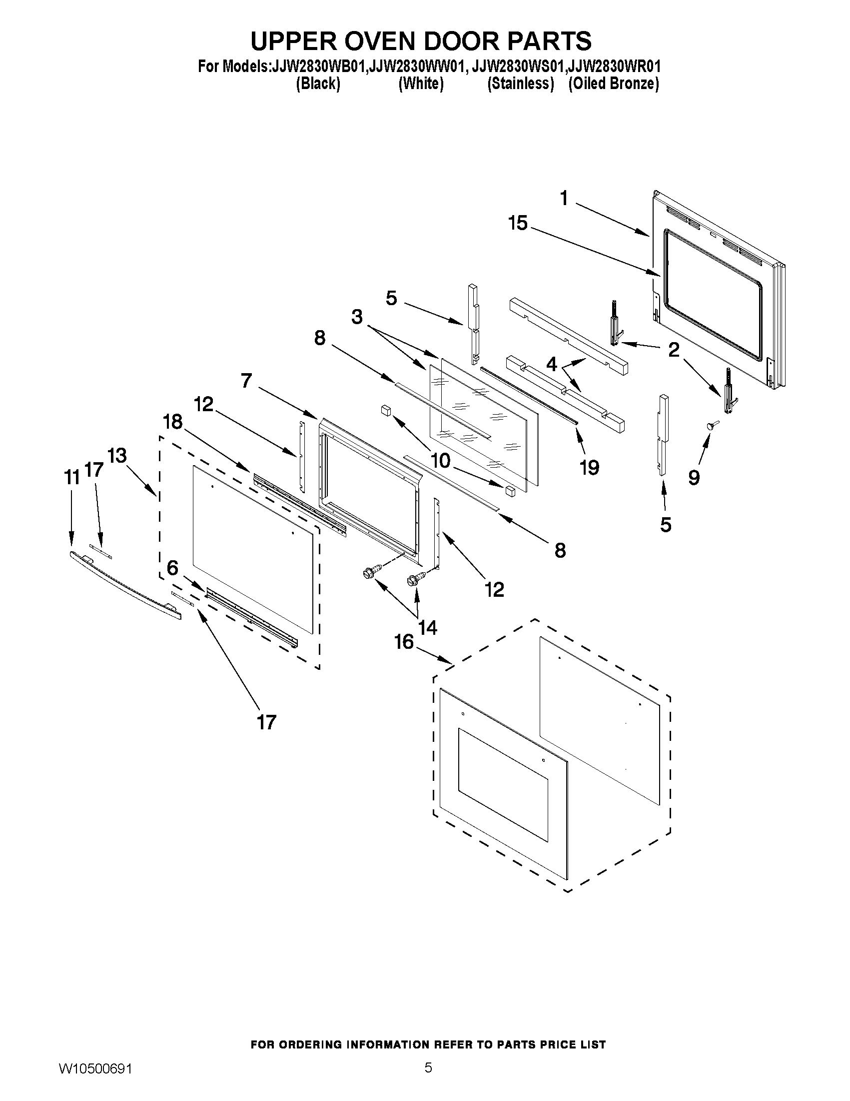 03 - UPPER OVEN DOOR PARTS