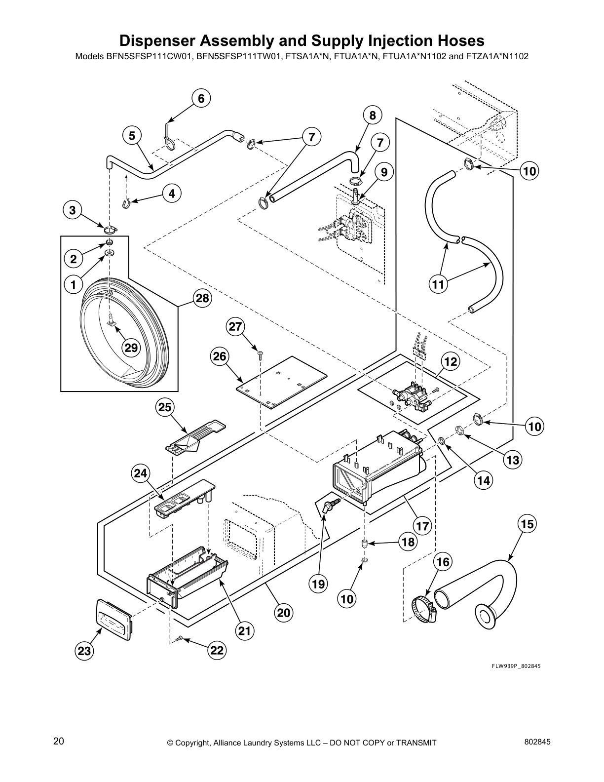 Dispenser Assembly and Supply Injection Hoses