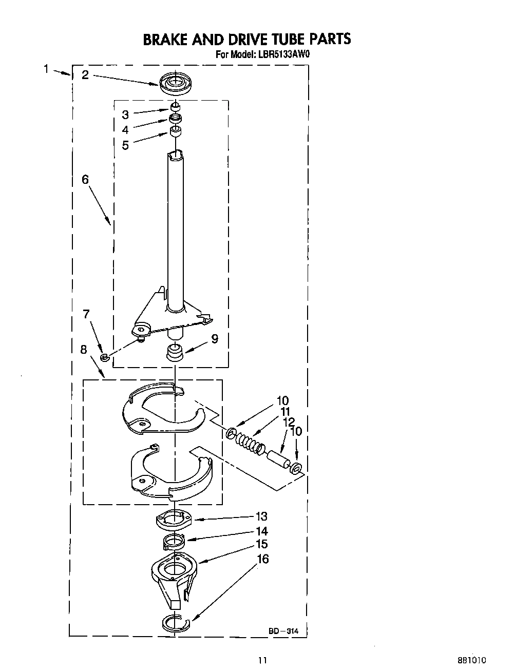 10 - BRAKE AND DRIVE TUBE