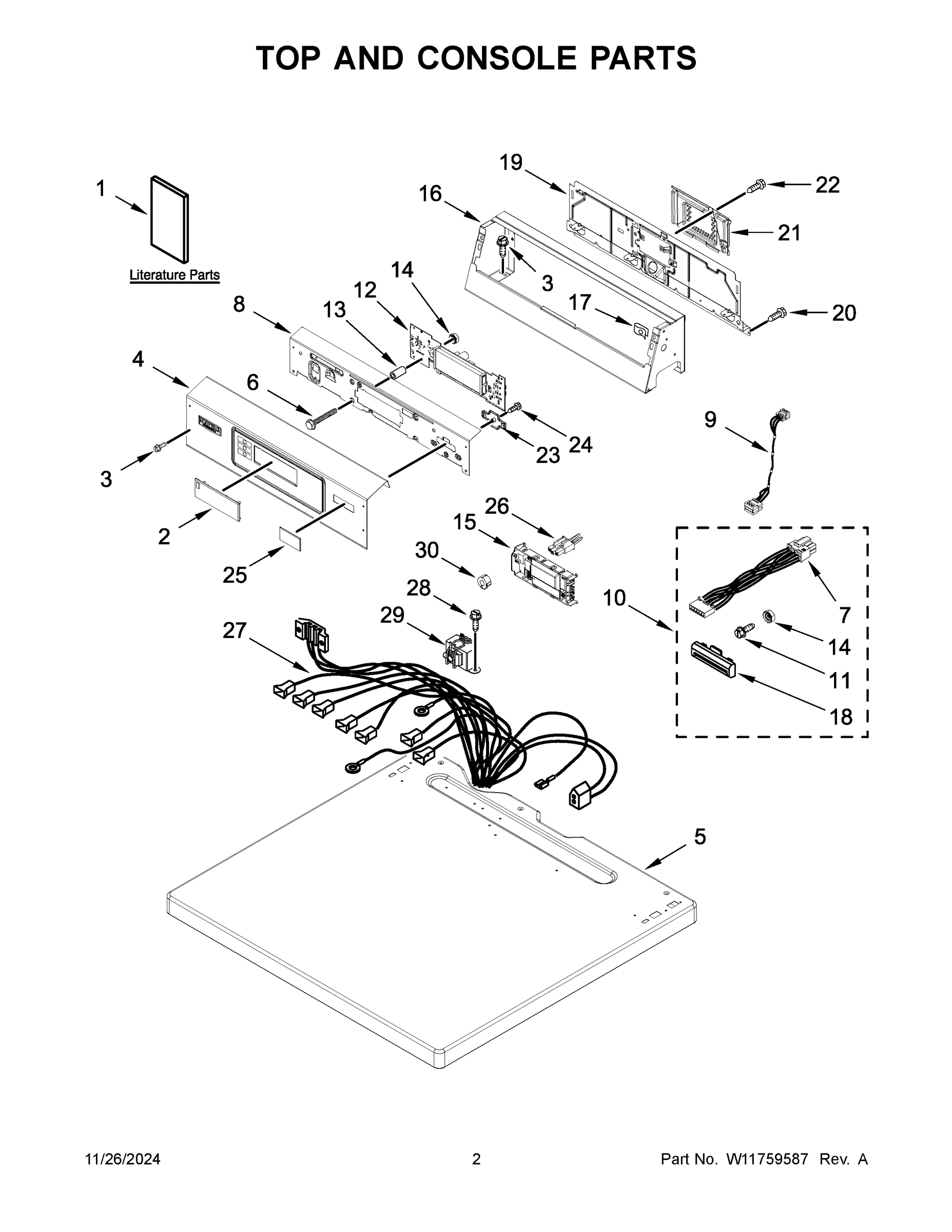 02 - TOP AND CONSOLE PARTS