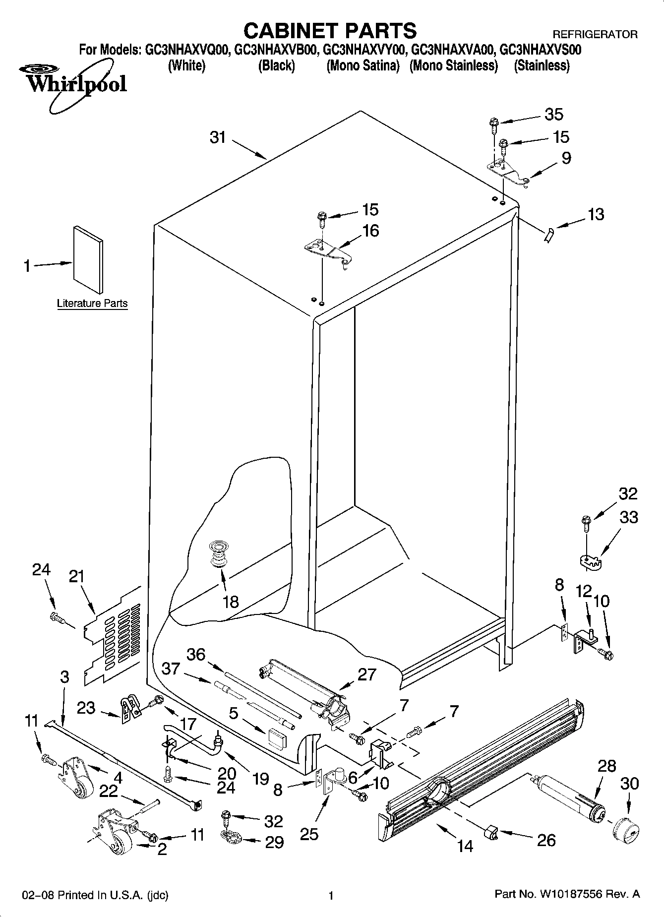 01 - CABINET PARTS