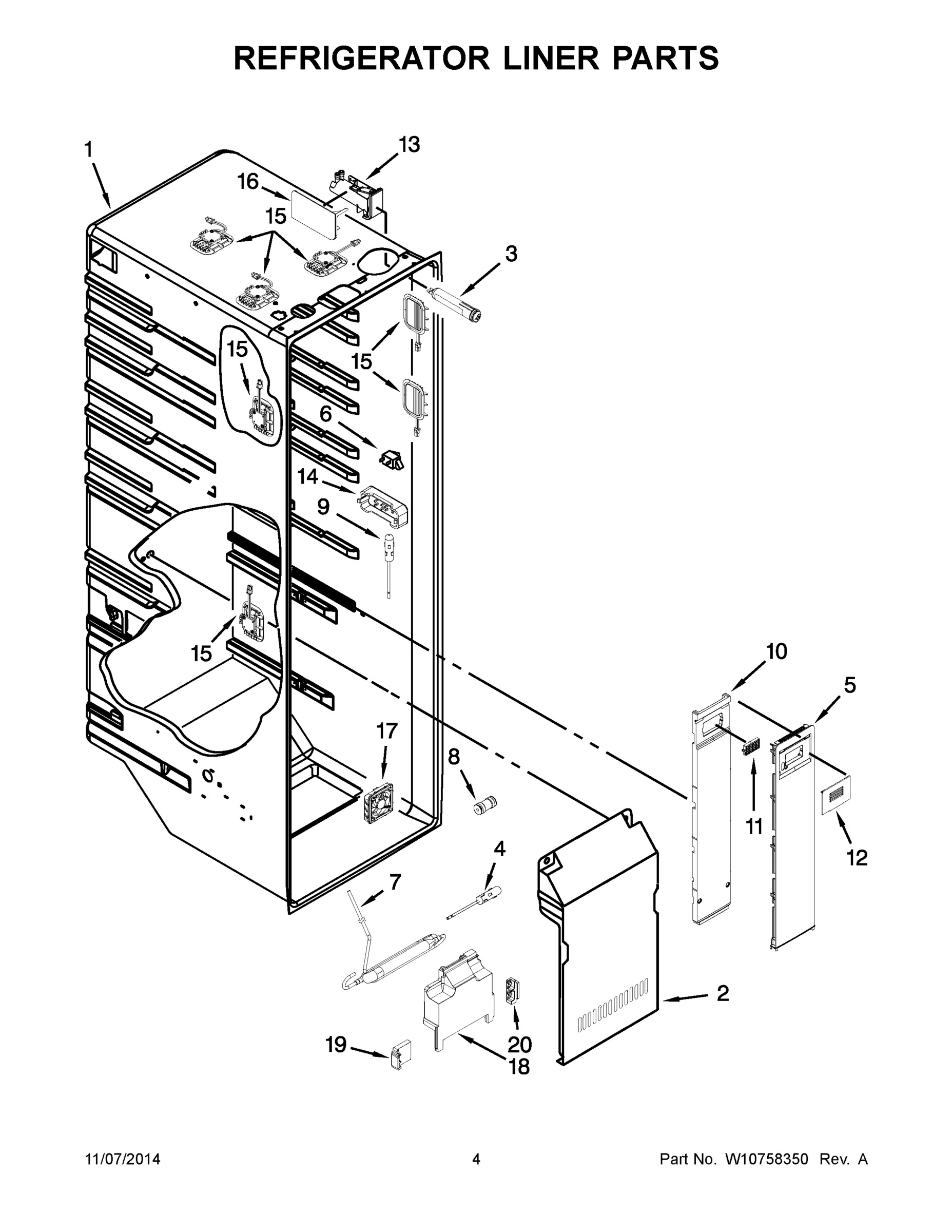 03 - REFRIGERATOR LINER PARTS