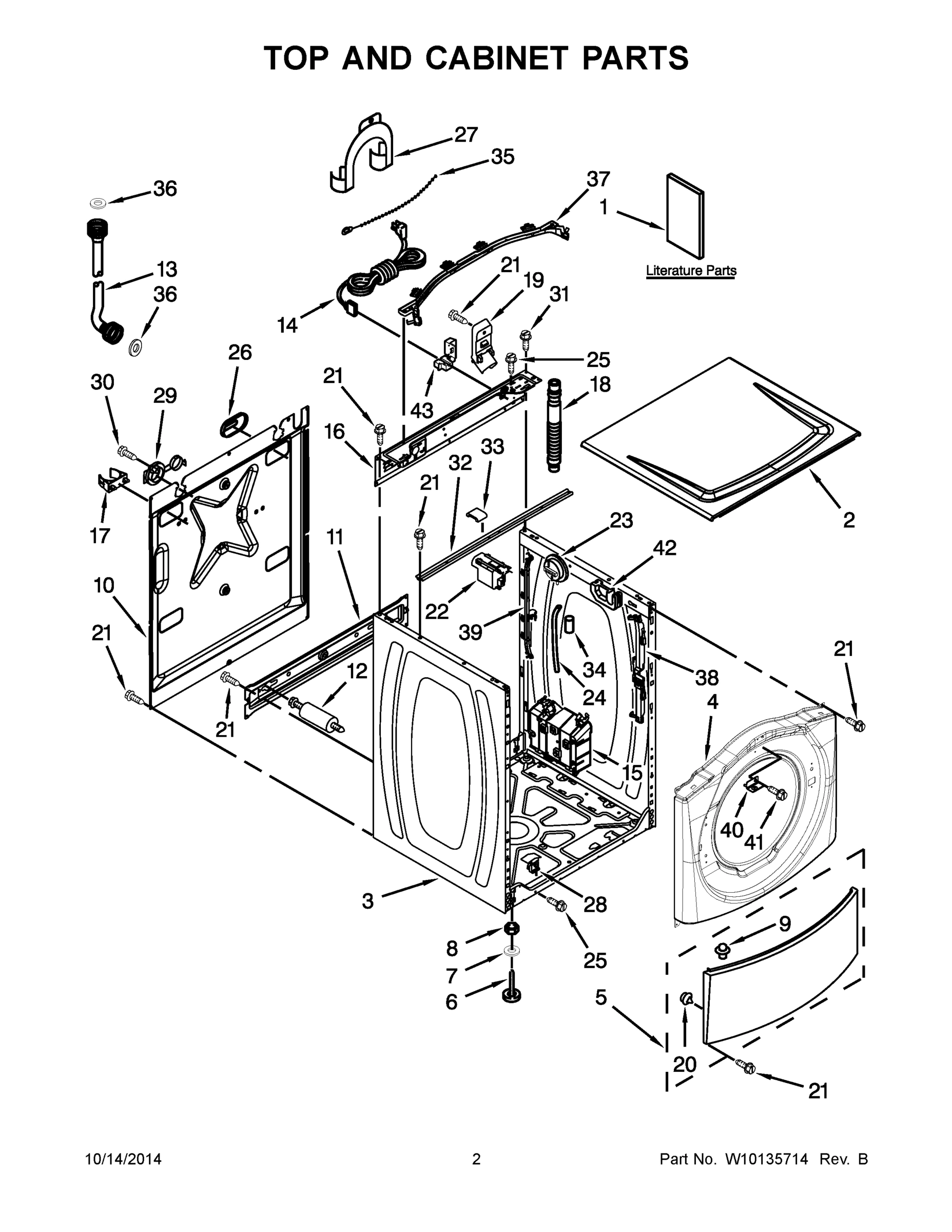 02 - TOP AND CABINET PARTS