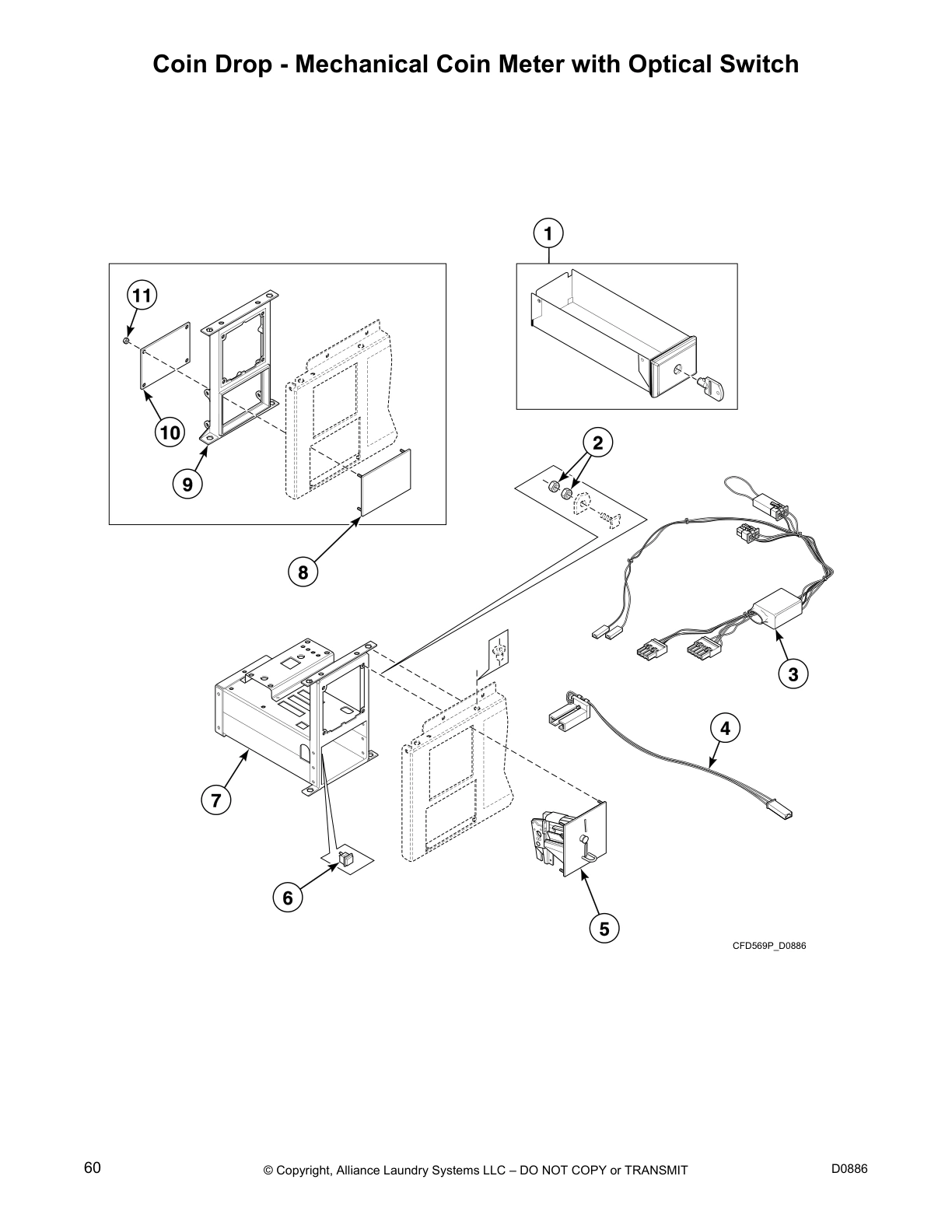Coin Drop - Mechanical Coin Meter with Optical Switch