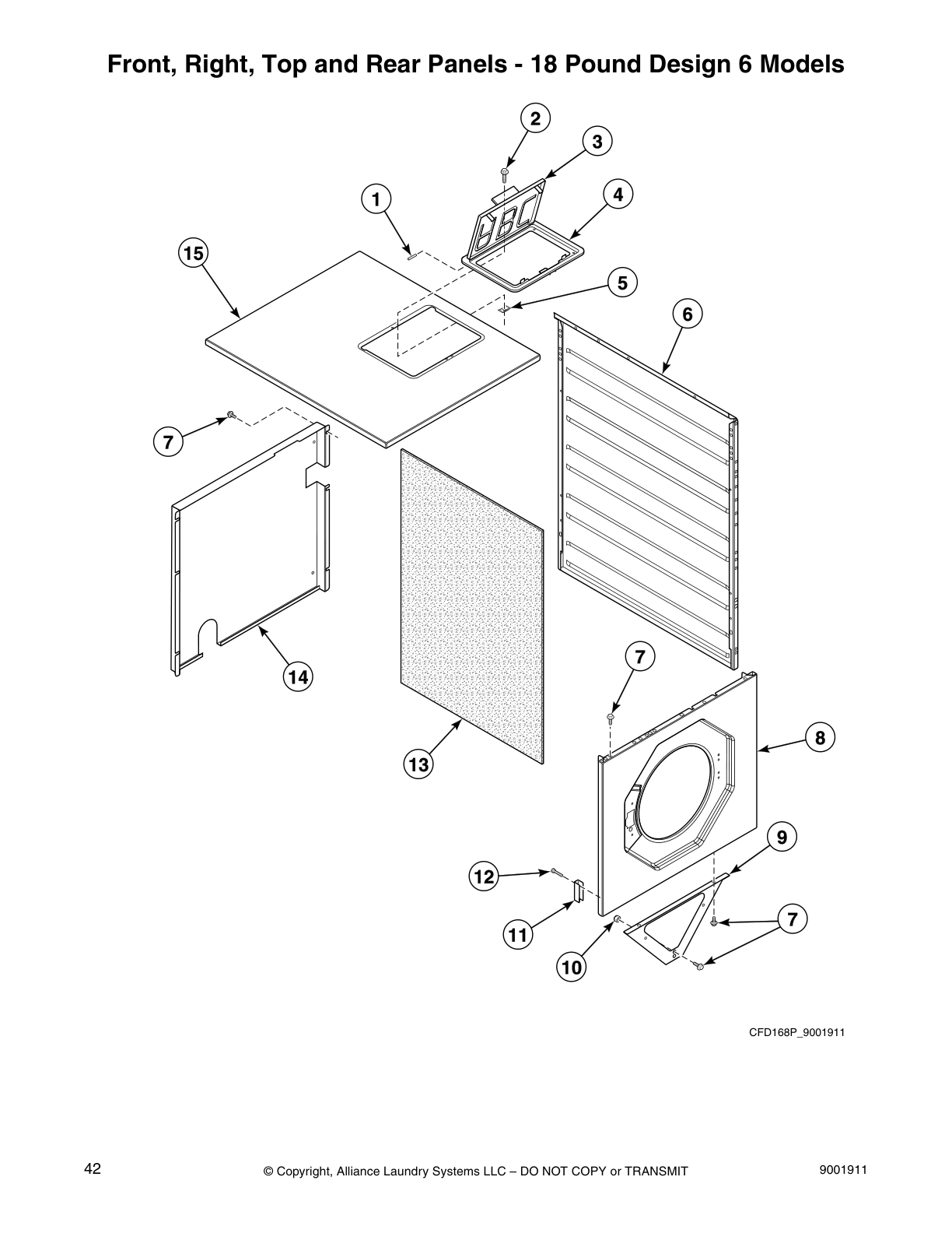 Front, Right, Top and Rear Panels - 18 Pound Design 6 Models