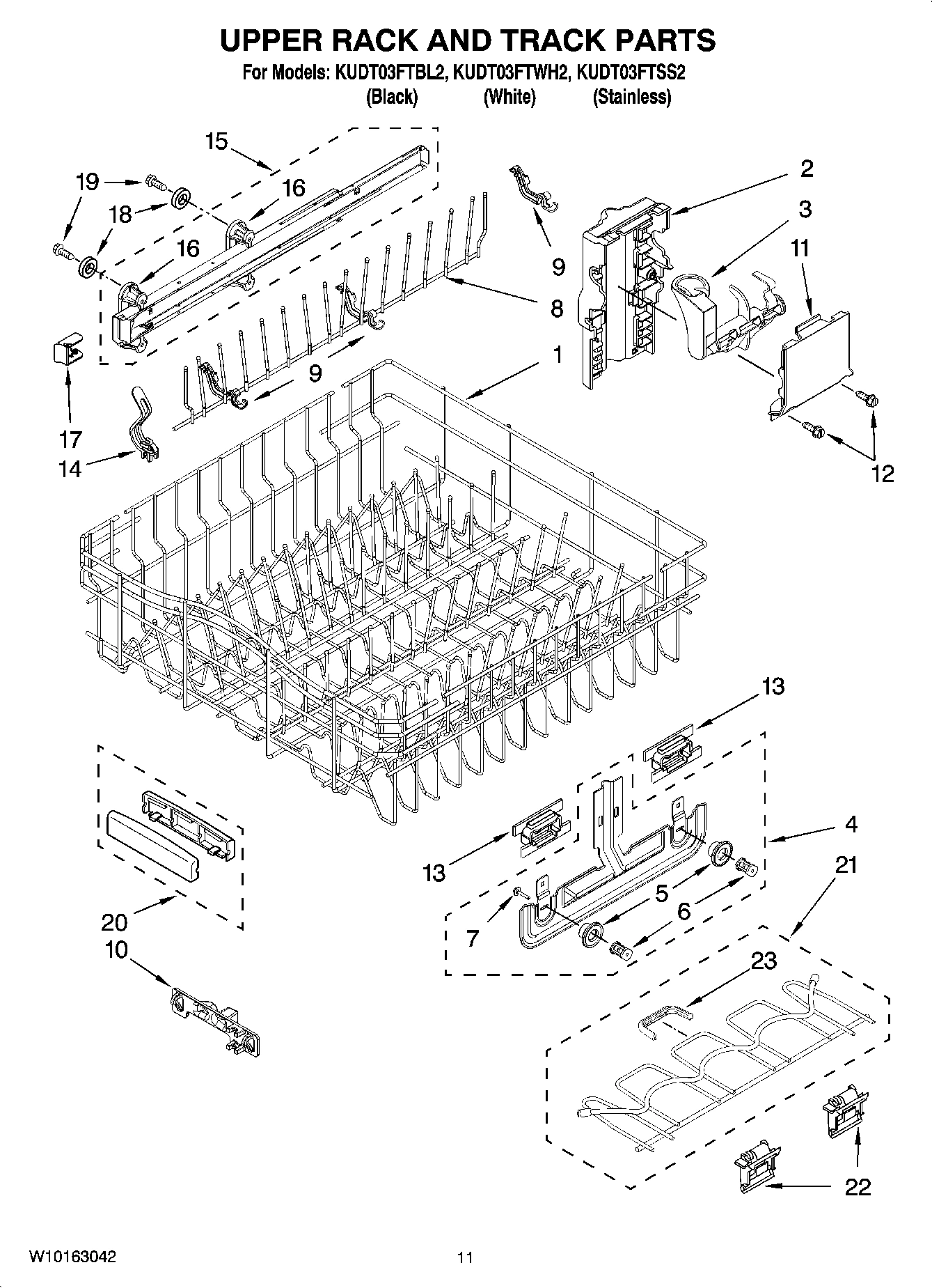 09 - UPPER RACK AND TRACK PARTS