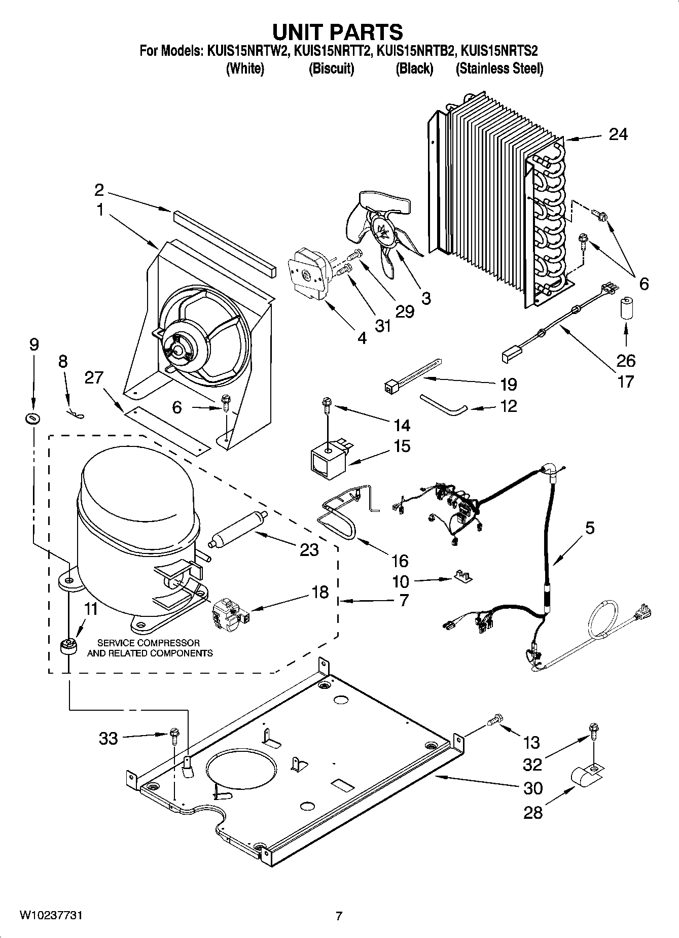05 - UNIT PARTS, OPTIONAL PARTS (NOT INCLUDED)