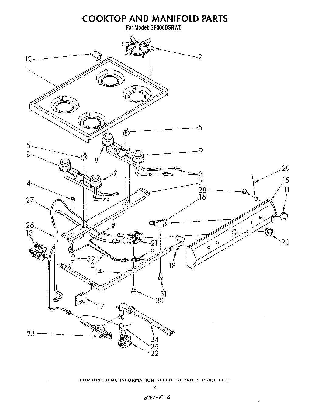 05 - COOK TOP AND MANIFOLD , LITERATURE
