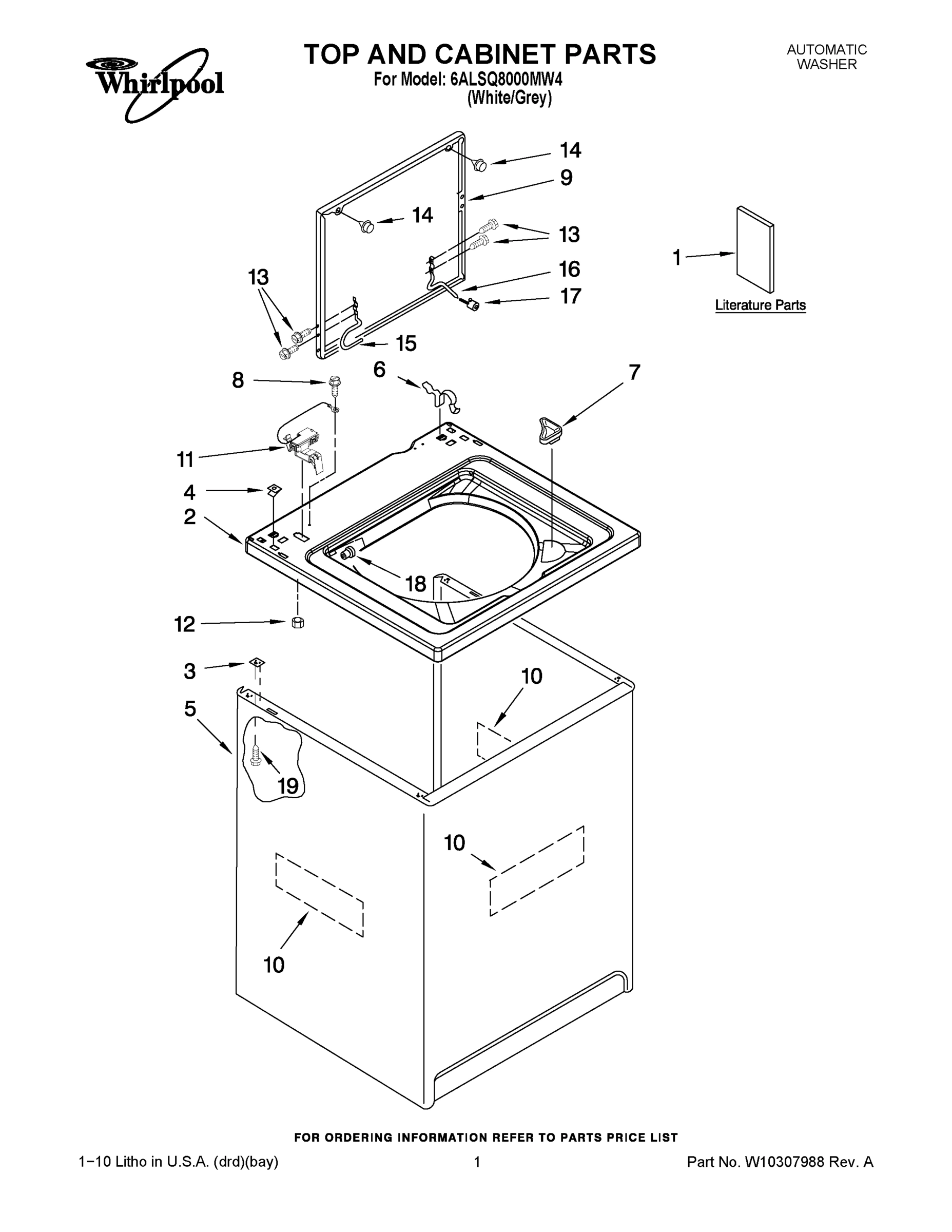 01 - TOP AND CABINET PARTS