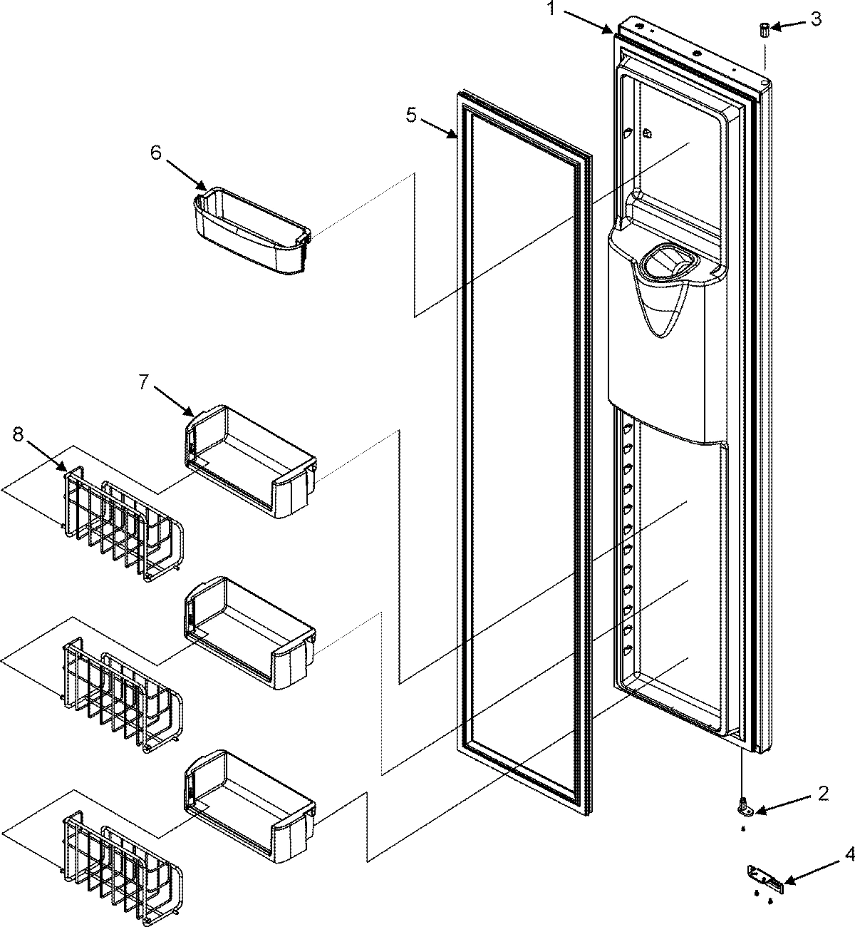 10 - FREEZER DOOR (INTERIOR)